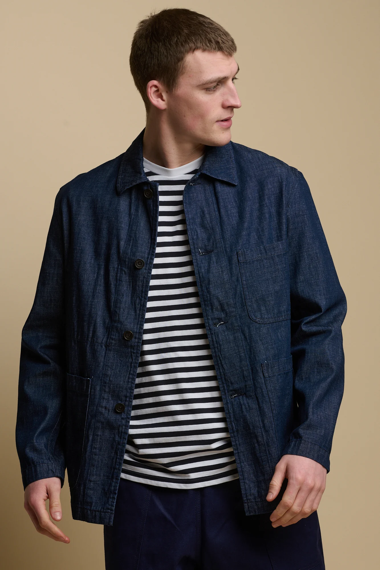 Men's Chore Jacket - Denim - Image 4