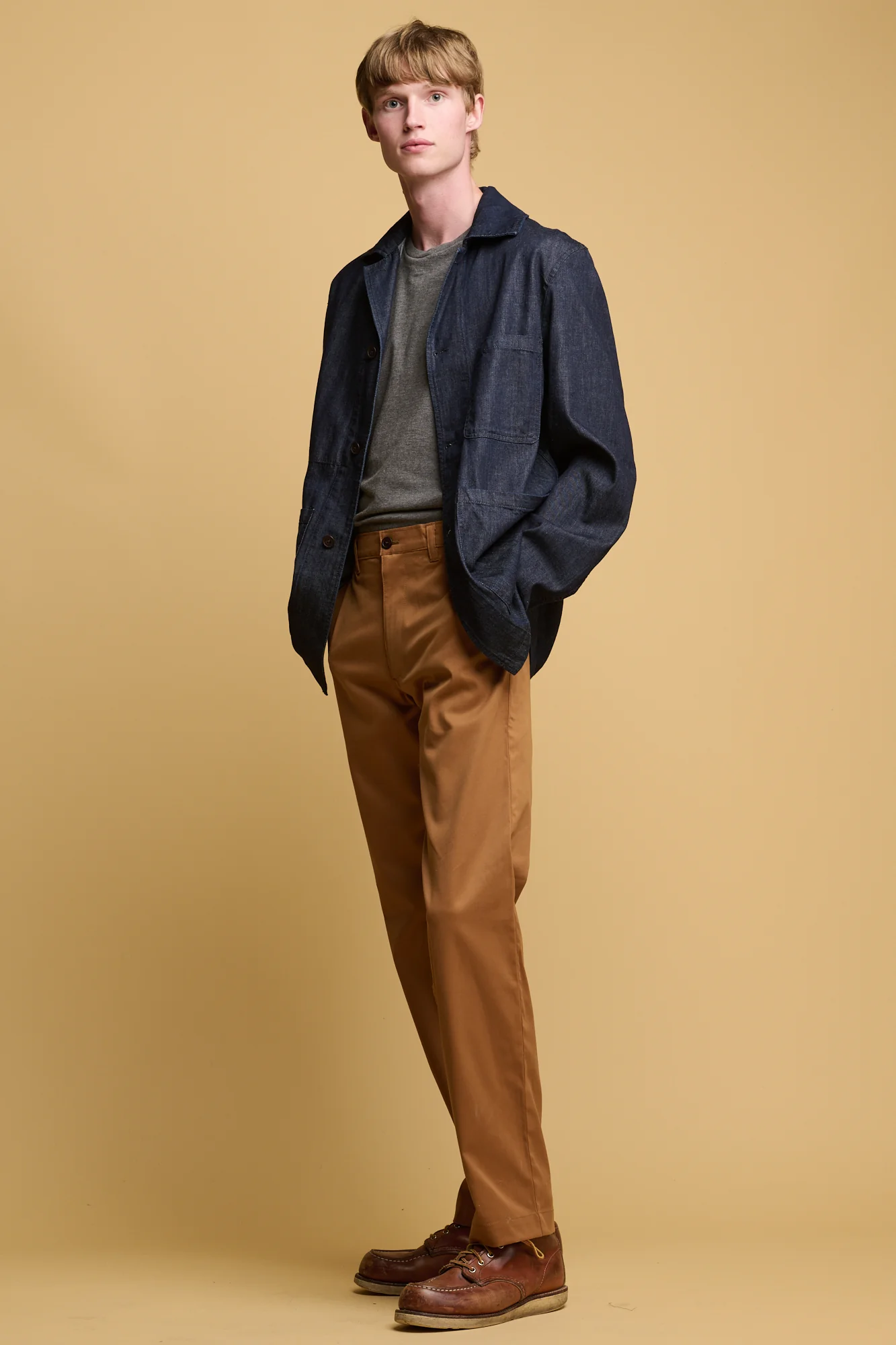 Men's Chore Jacket - Indigo Denim - Image 2