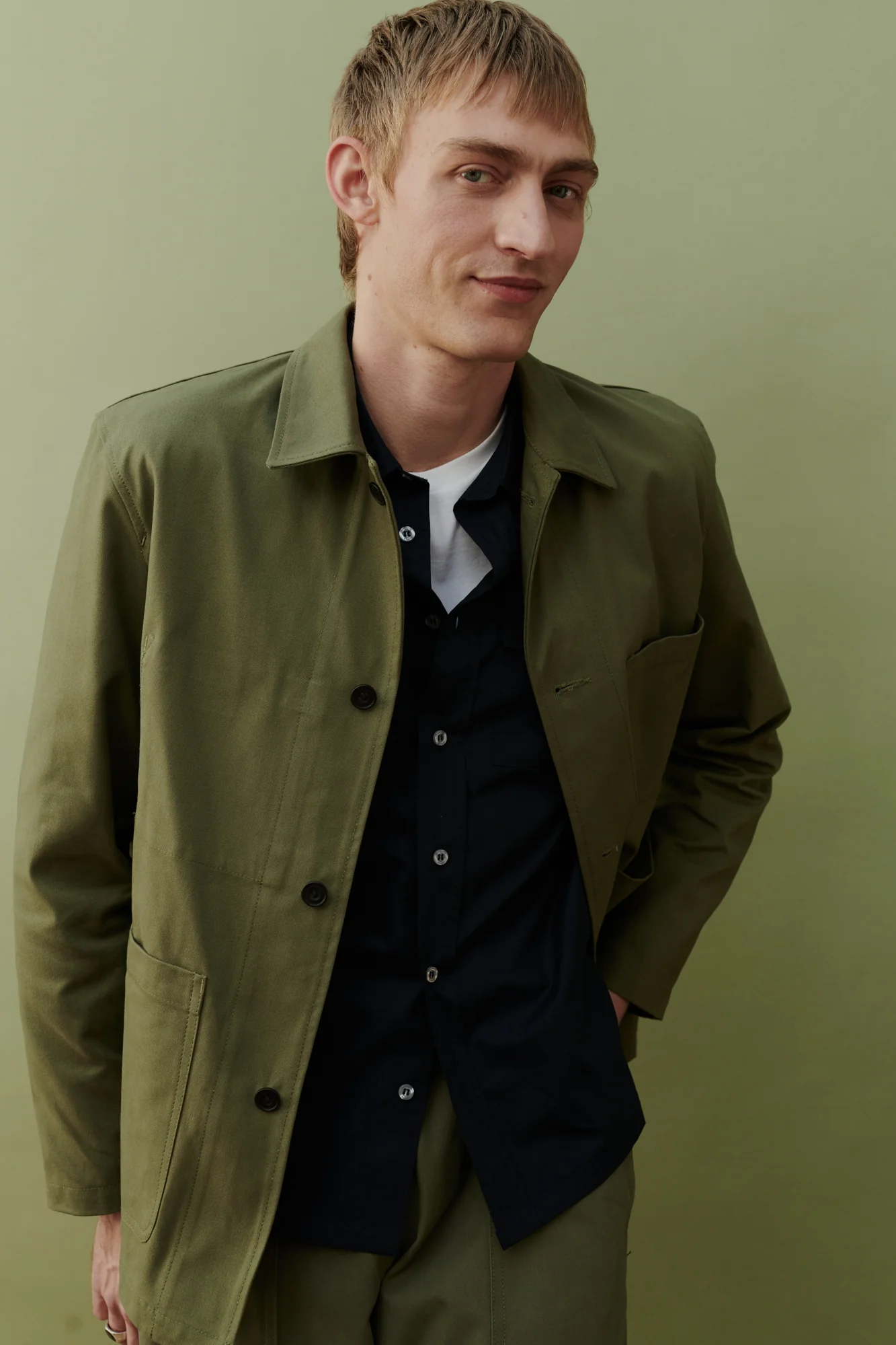 Men's Chore Jacket - Olive - Image 3