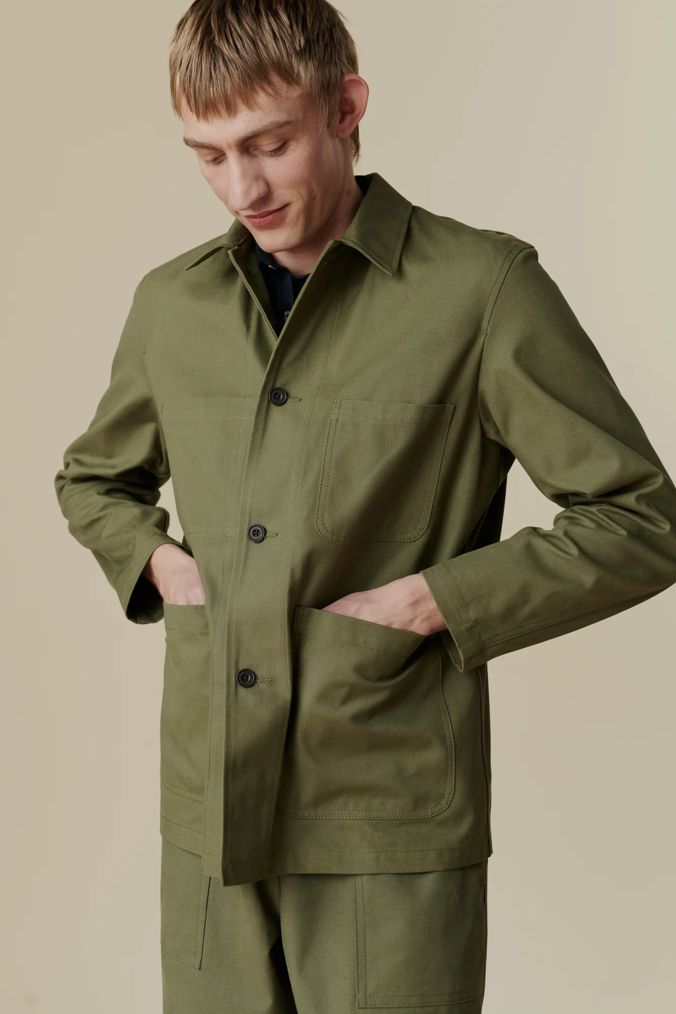 Men's Chore Jacket - Olive - Image 5