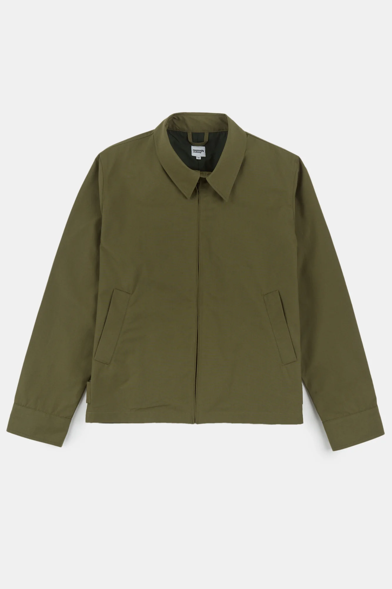 Men's Collared Harrington Jacket - Olive - Image 6
