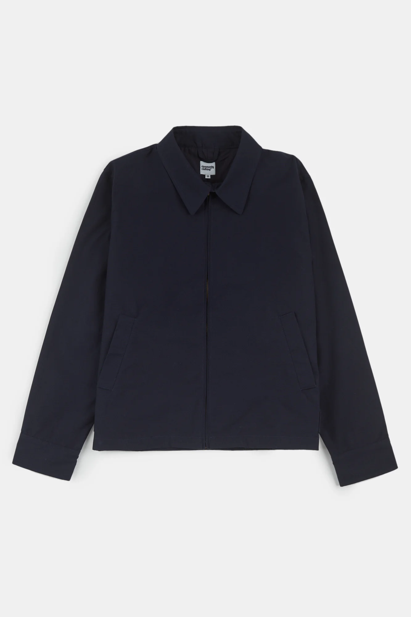 Men's Collared Harrington Jacket - Navy - Image 5