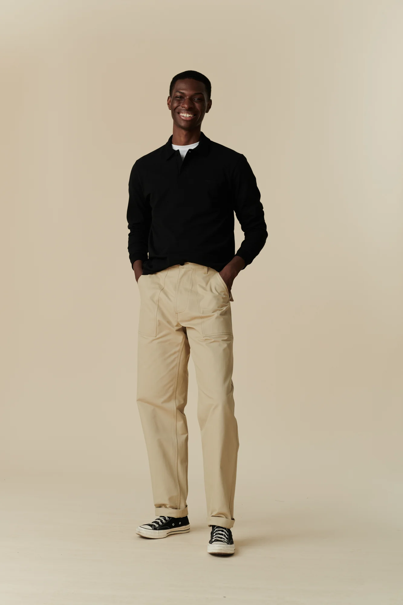 Men's Combat Heavyweight 100% Cotton Twill Trousers - Putty - Image 3