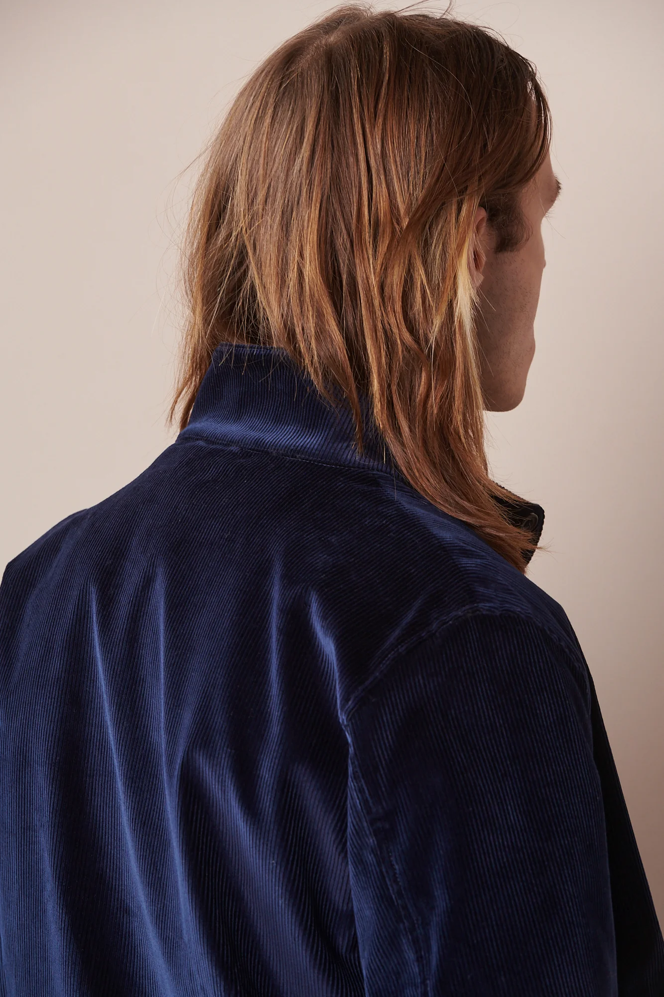 Men's Corduroy Harrington Jacket - Navy - Image 3