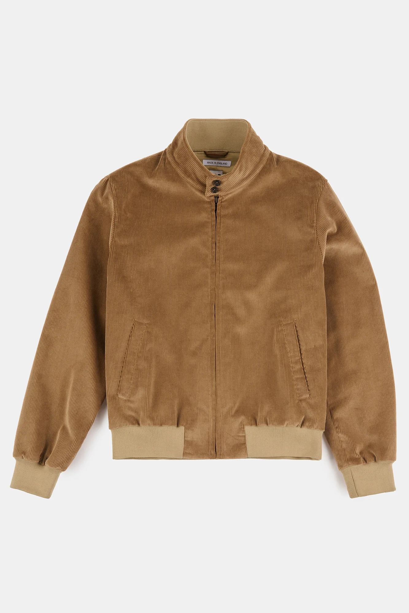 Men's Corduroy Harrington Jacket - Stone - Image 7