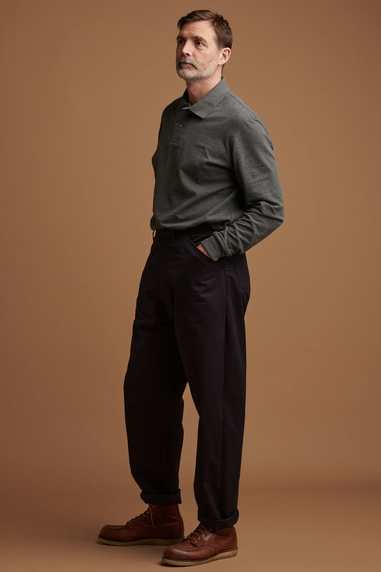 Mens Chore Trousers - Navy - Image 2
