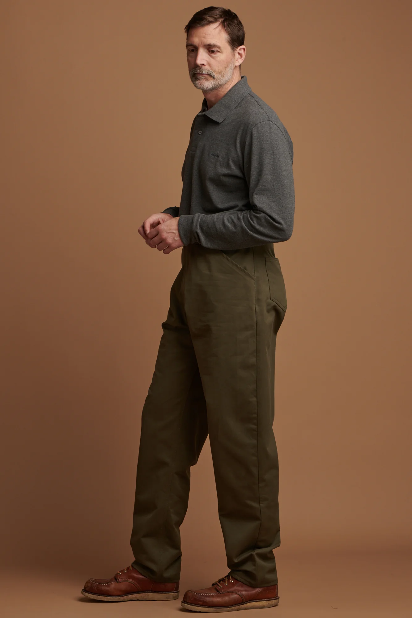 Mens Chore Trousers - Olive - Image 3