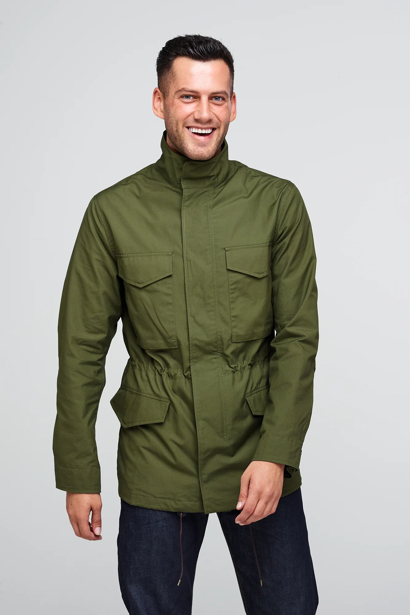 Men's Field Jacket Olive - Image 3