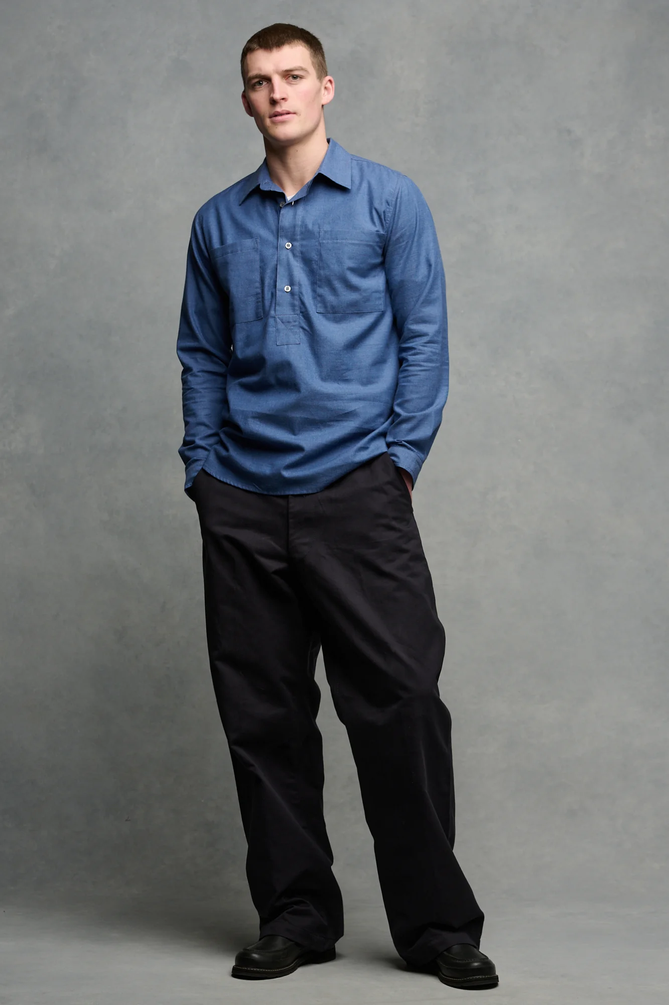 Men's Field Heavyweight 100% Cotton Twill Trousers - Dark Navy - Image 4
