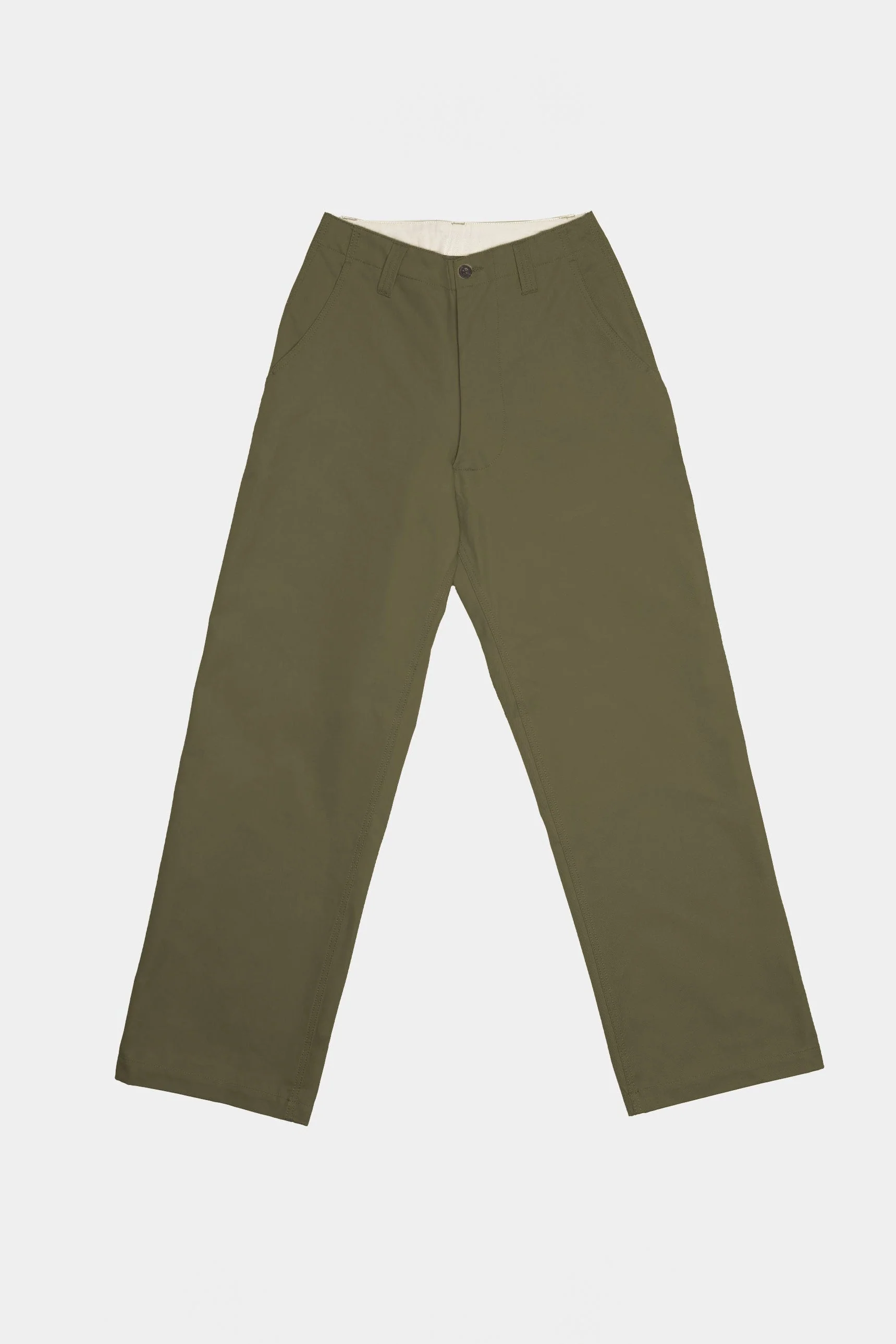 Men's Field Heavyweight 100% Cotton Twill Trousers - Olive - Image 6