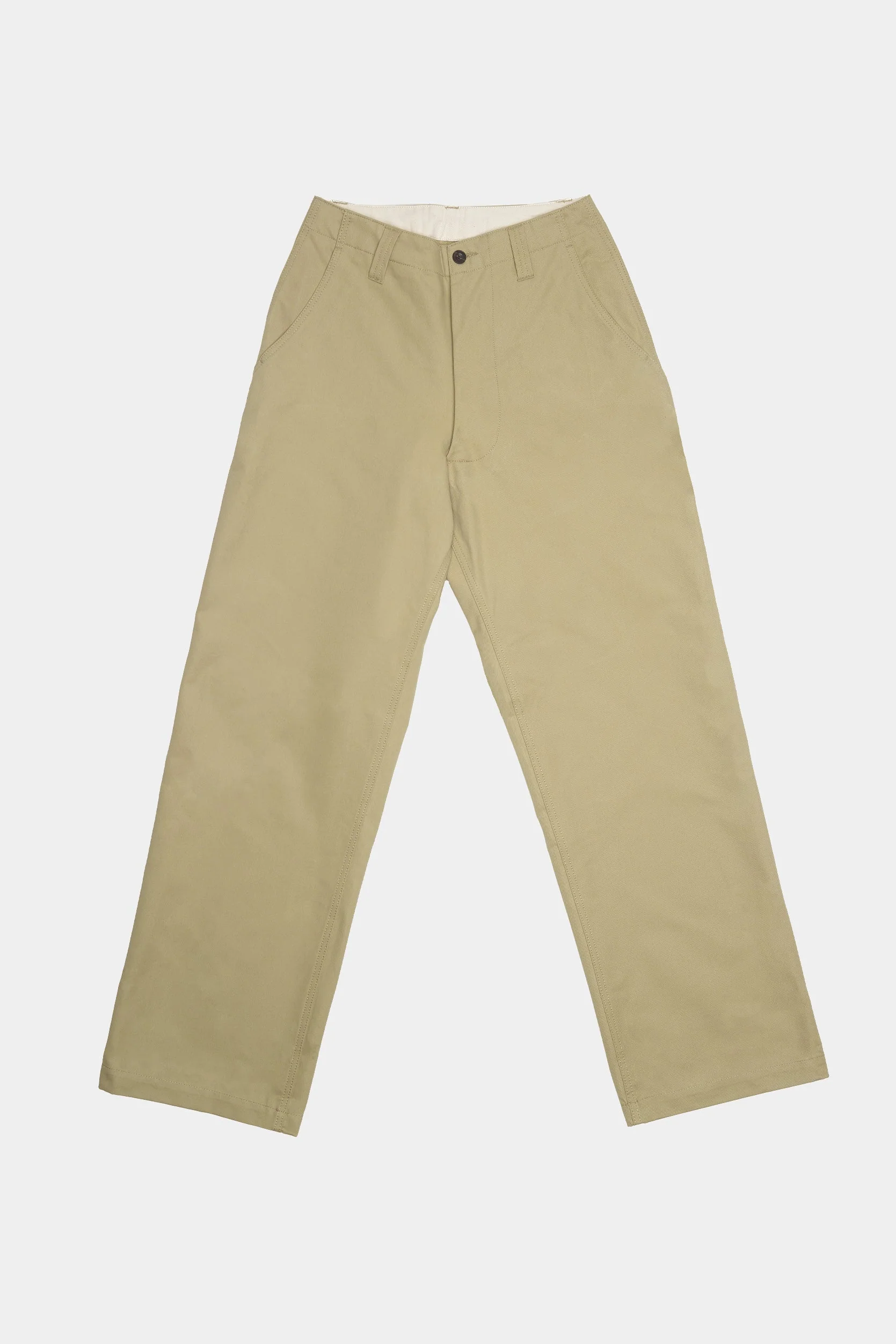 Men's Field Heavyweight 100% Cotton Twill Trousers - Stone - Image 5
