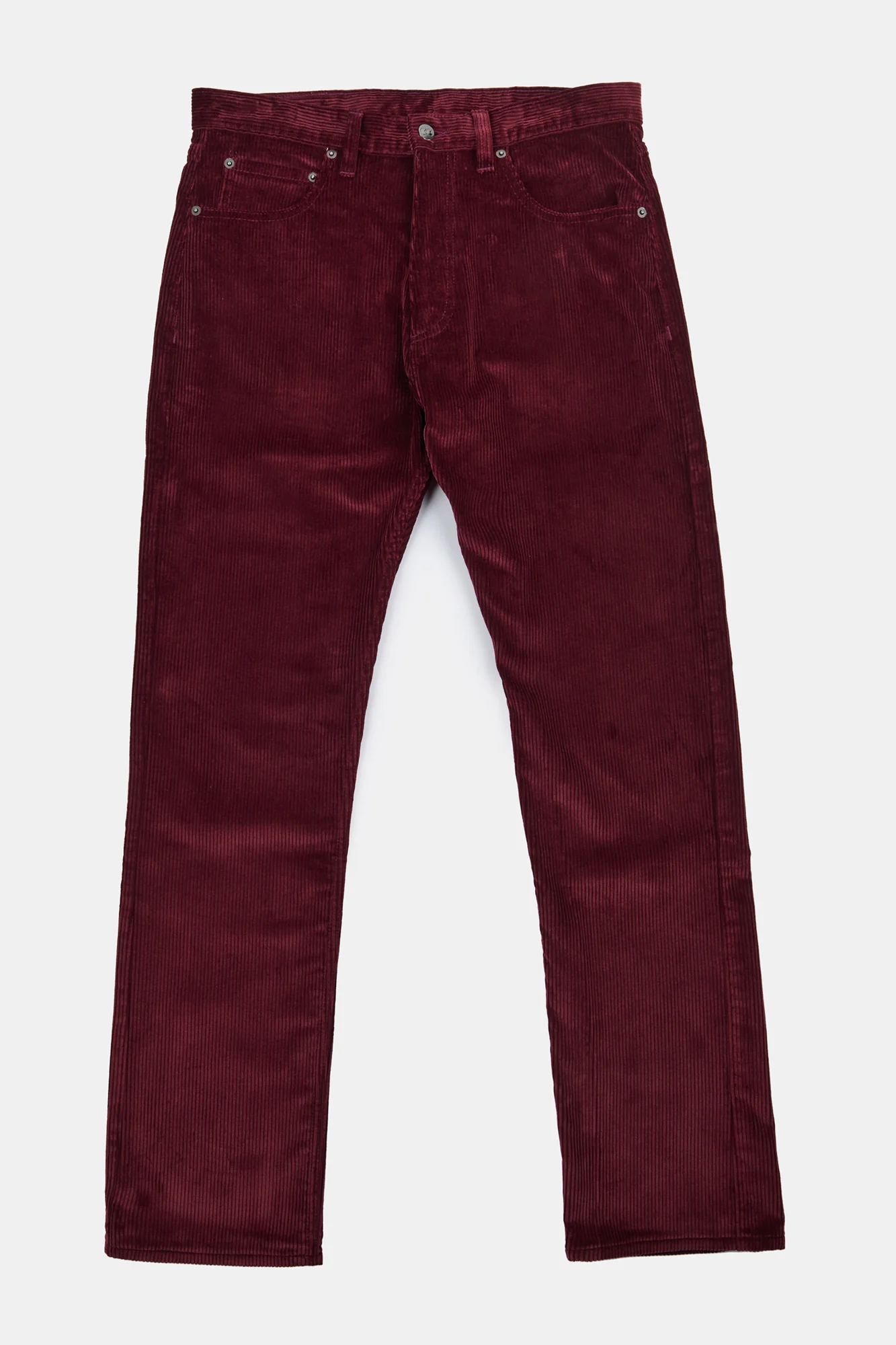 Barry Slim Corduroy Five Pocket Jean - Burgundy - Image 6