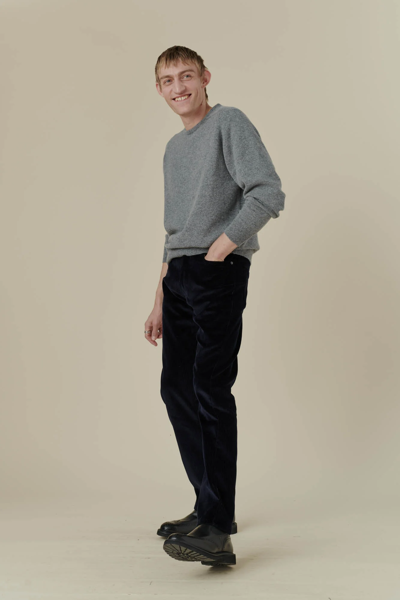 Barry Slim Corduroy Five Pocket Jean - Navy - Image 7