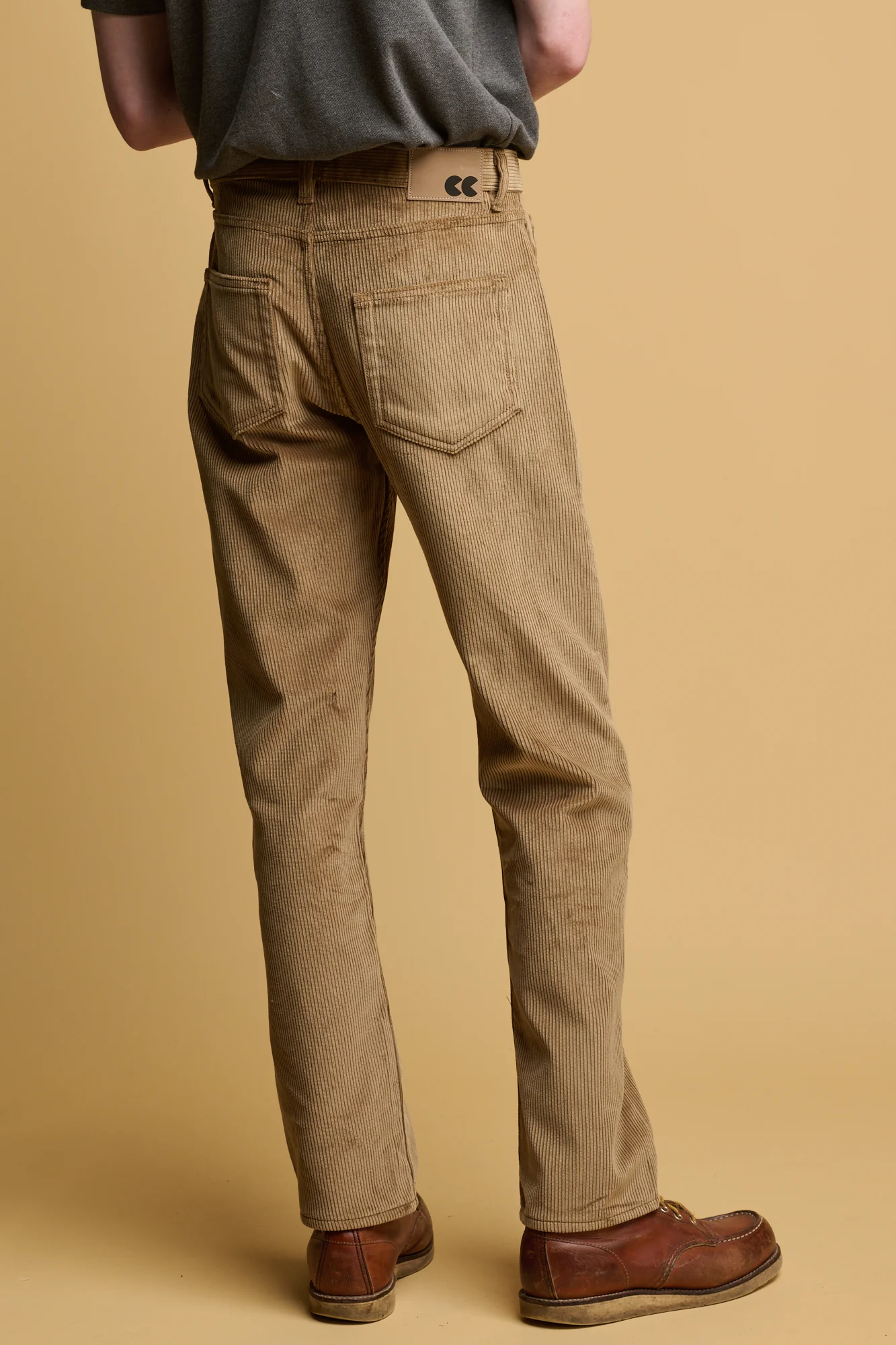Barry Slim Corduroy Five Pocket Jean - Stone - Image 2