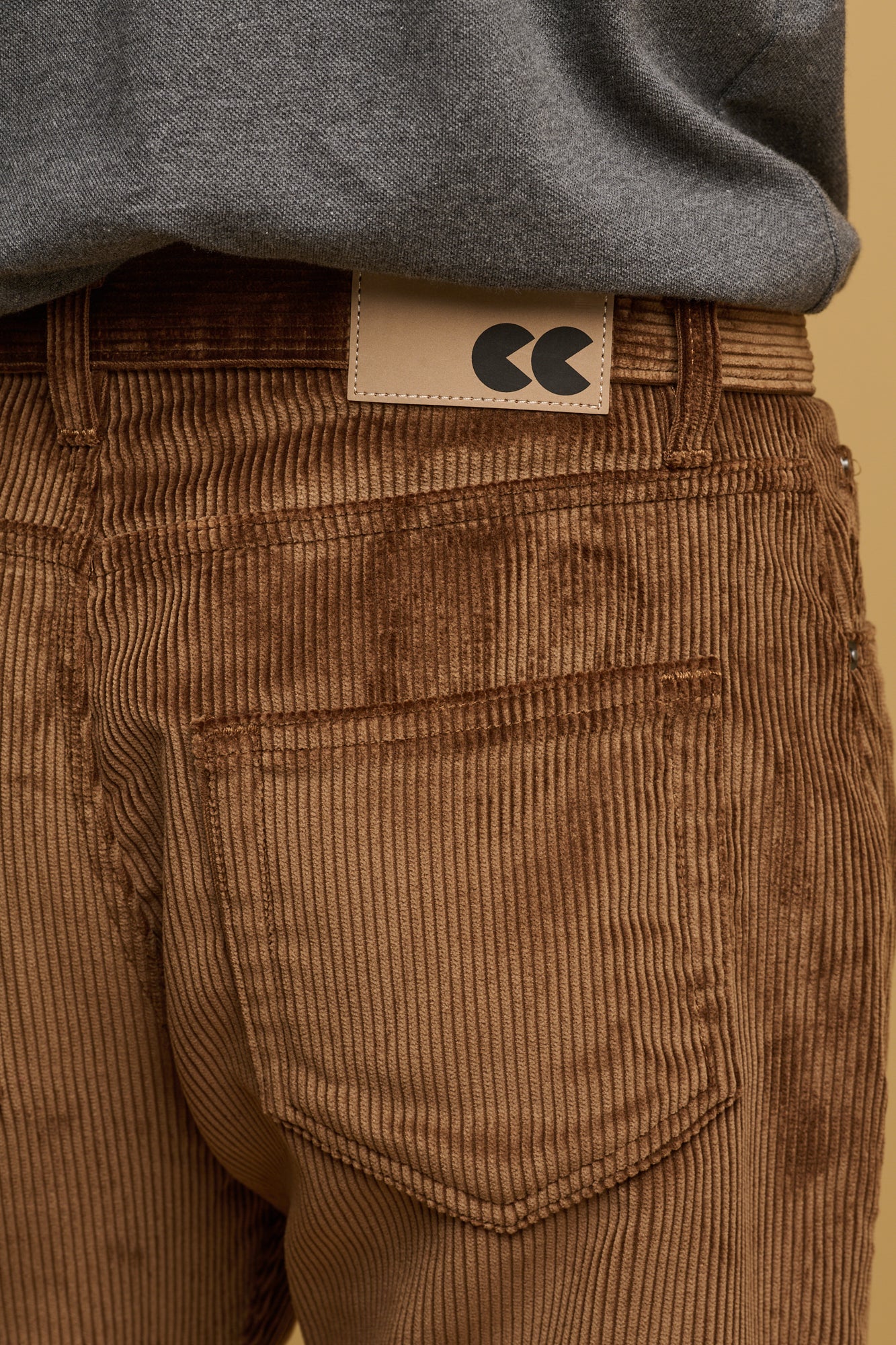 Barry Slim Corduroy Five Pocket Jean - Tan - Image 2