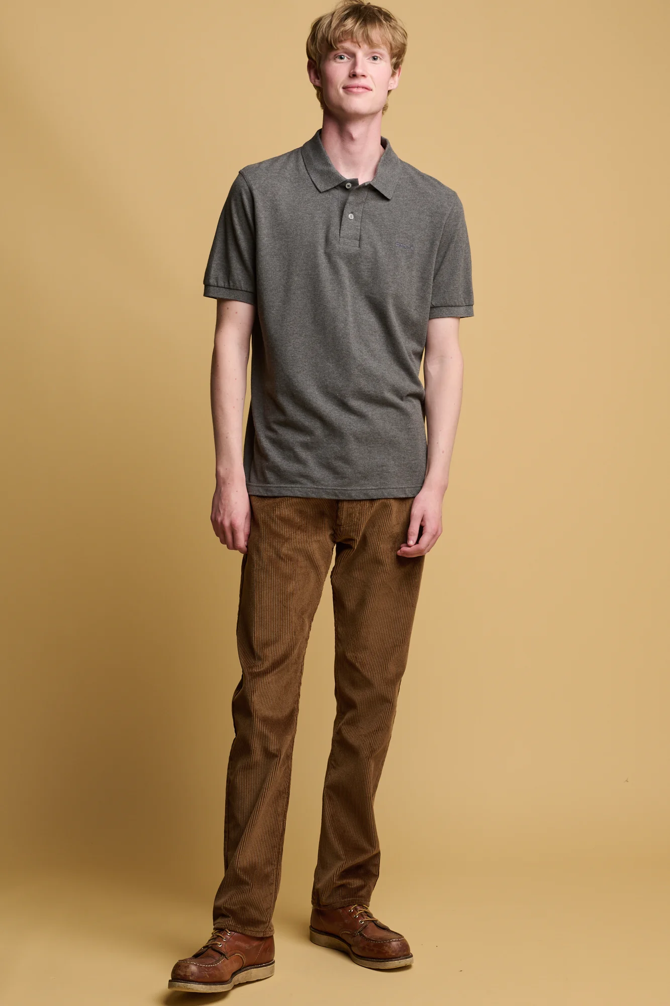 Barry Slim Corduroy Five Pocket Jean - Tan - Image 3
