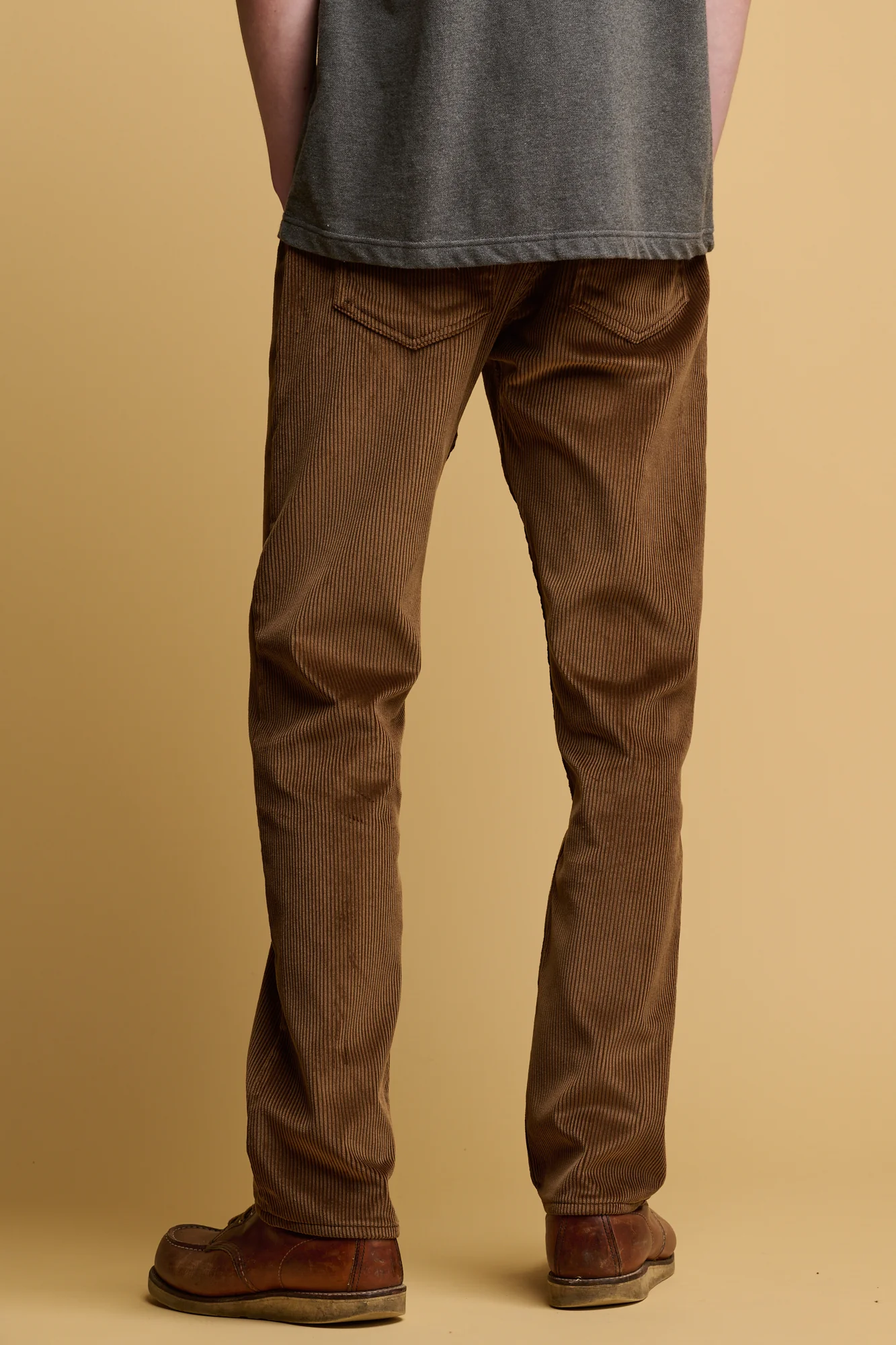 Barry Slim Corduroy Five Pocket Jean - Tan - Image 4