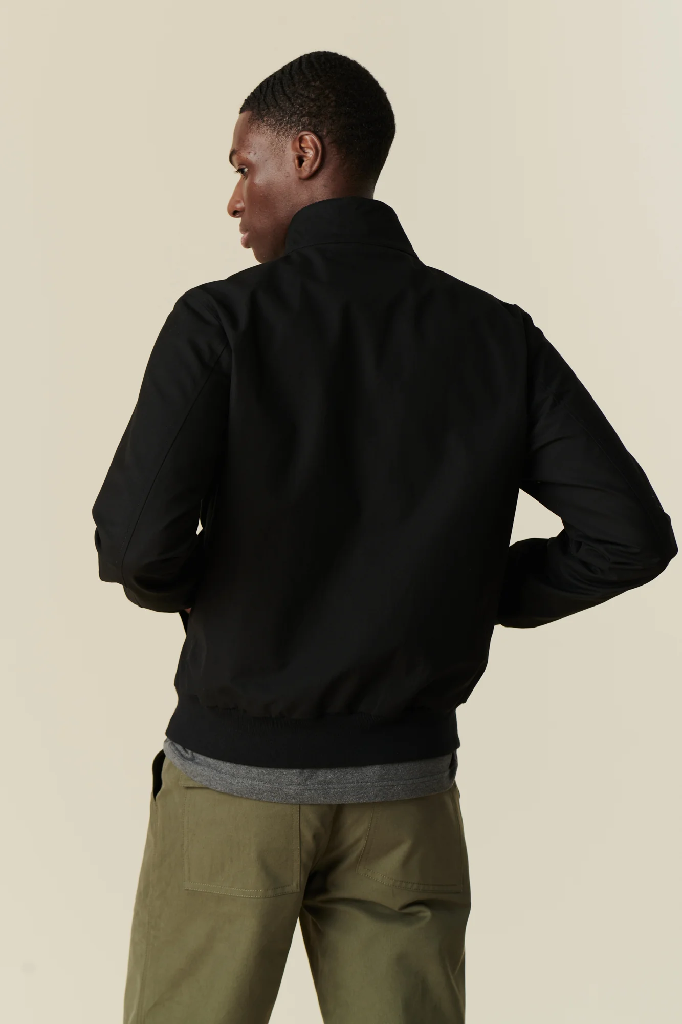 Men's Harrington Jacket - Black - Image 7