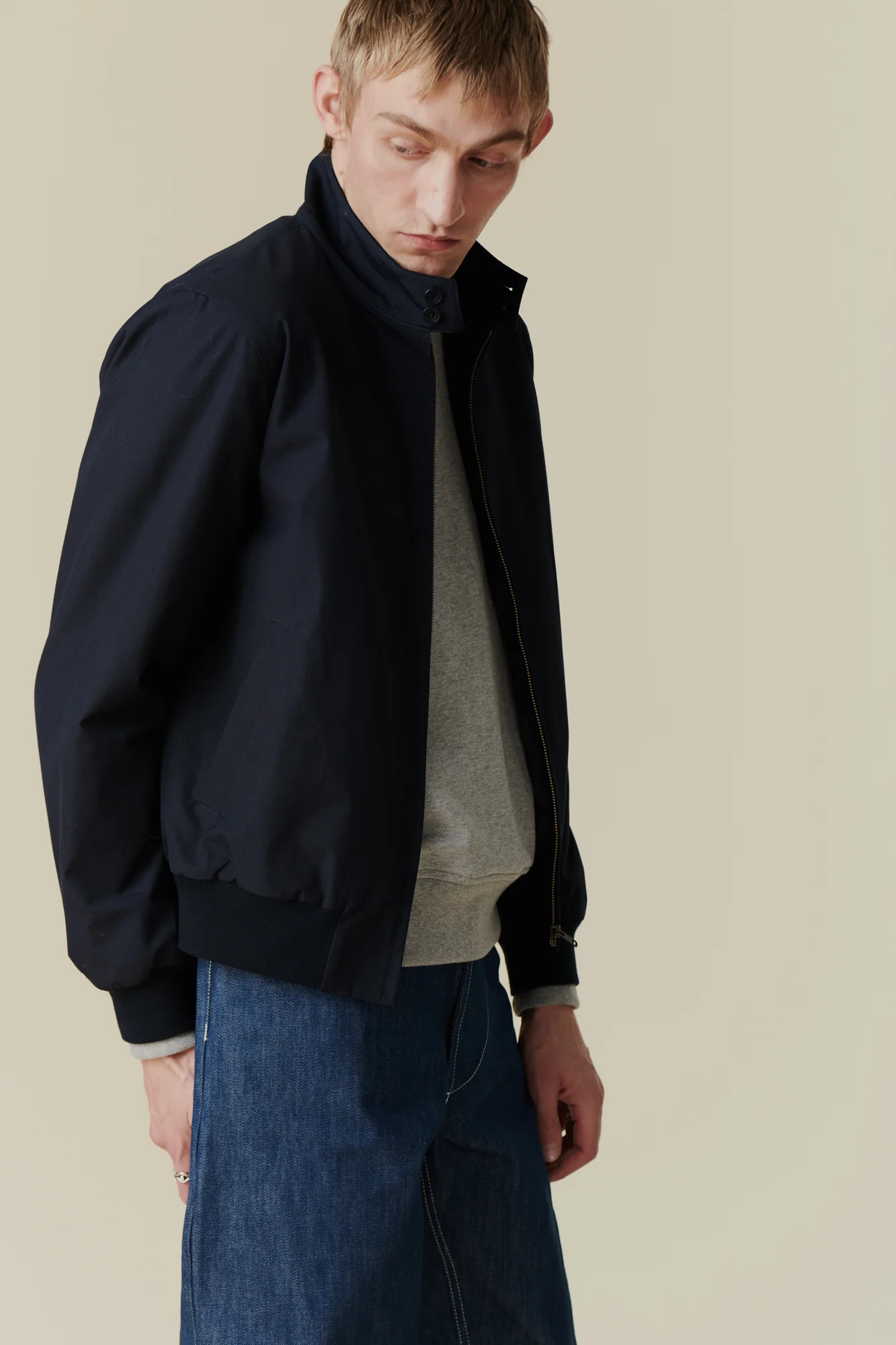 Men's Harrington Jacket - Navy - Image 3