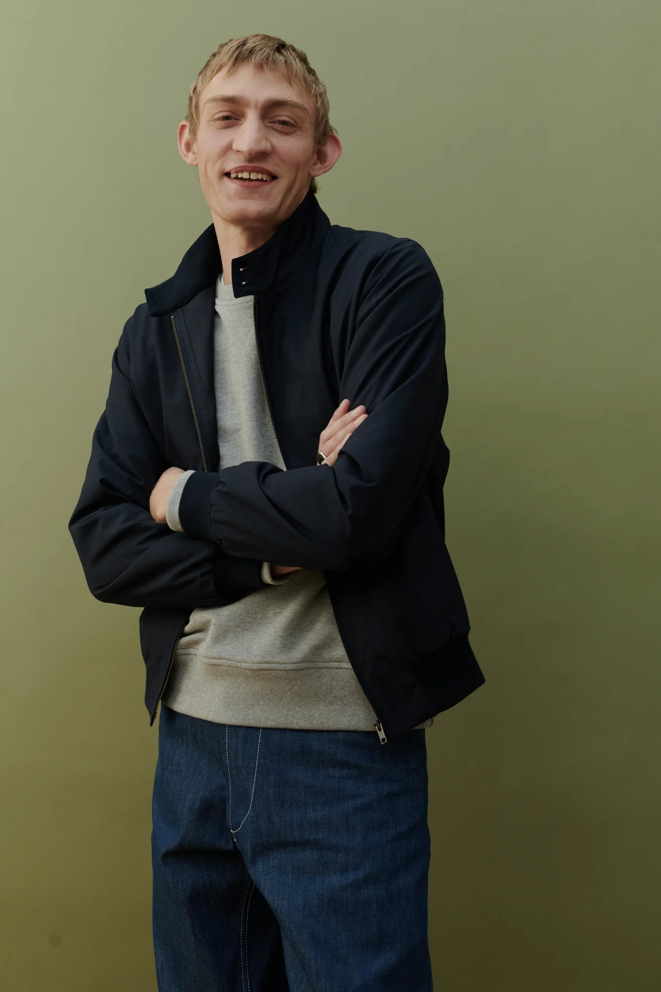 Men's Harrington Jacket - Navy - Image 5