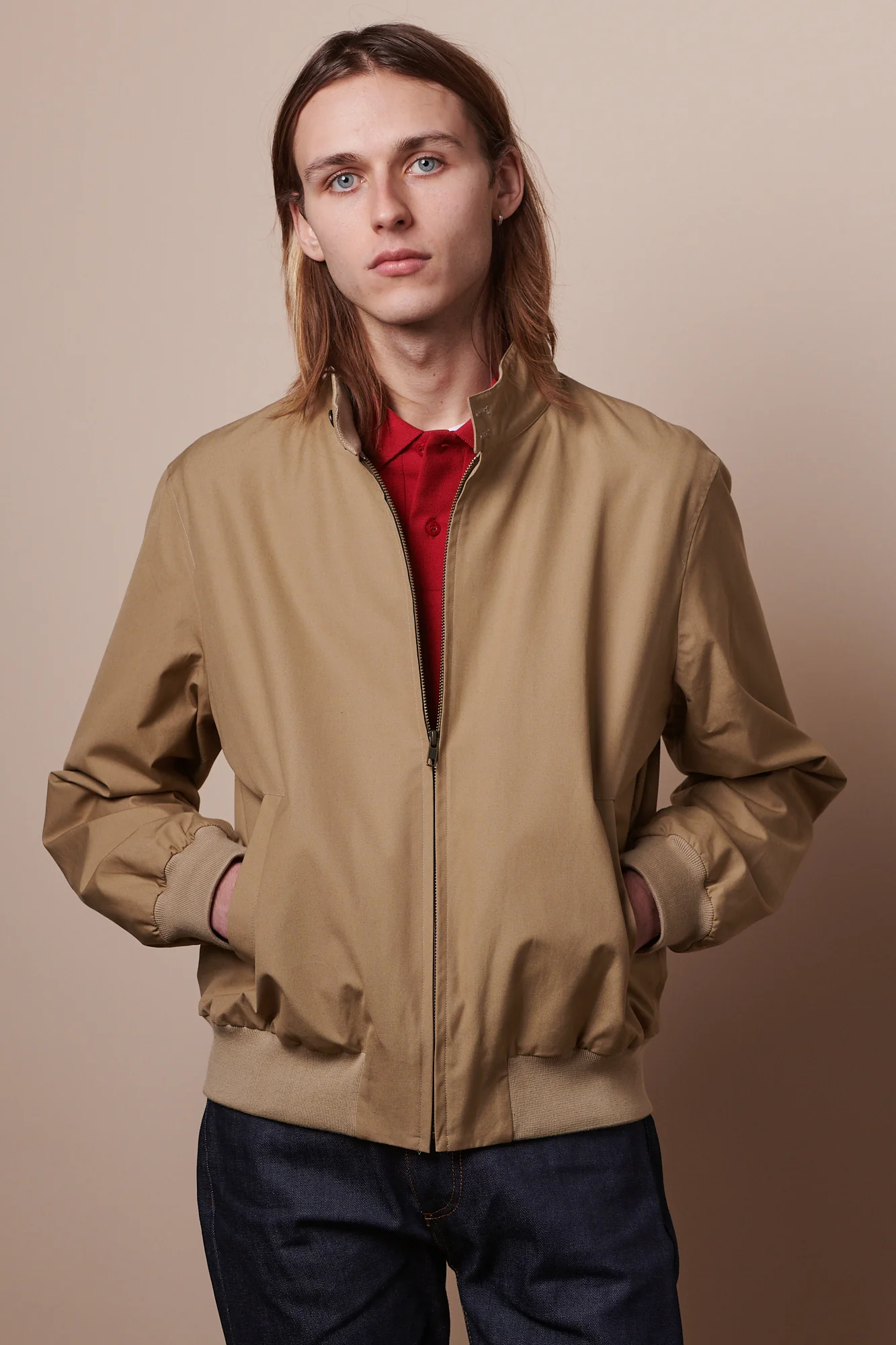 Men's Harrington Jacket - Stone - Image 3