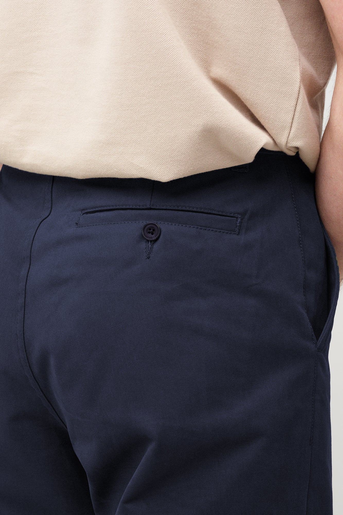 Men's Relaxed Heavyweight 100% Cotton Twill Chinos - Dark Navy - Image 2