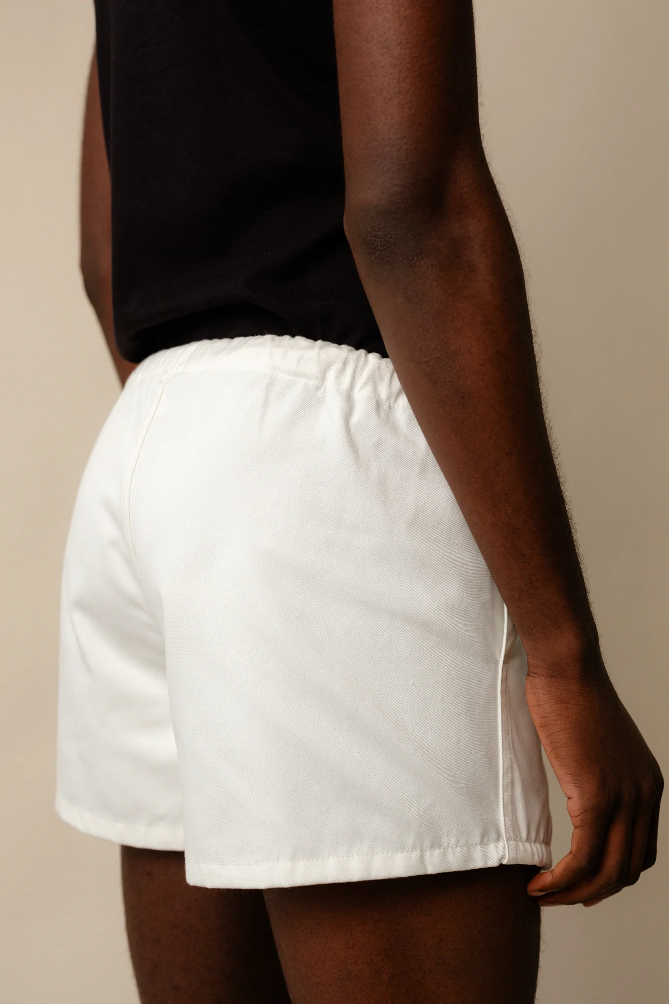 Men's Heavyweight Sports Short Plastic Free - White - Image 3