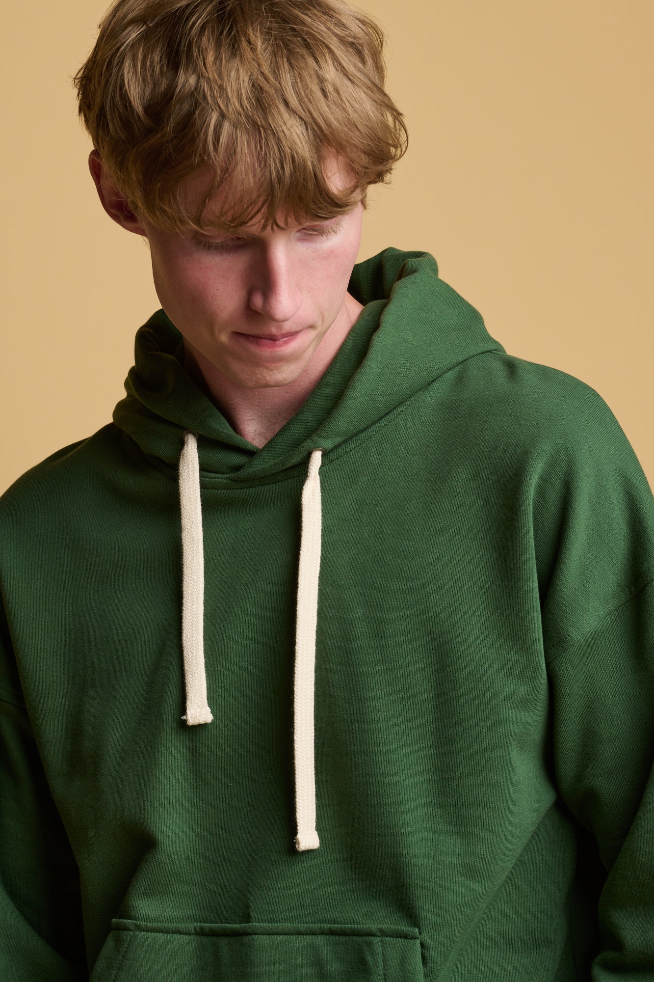 Men's Hooded Sweatshirt - Bottle Green - Image 3