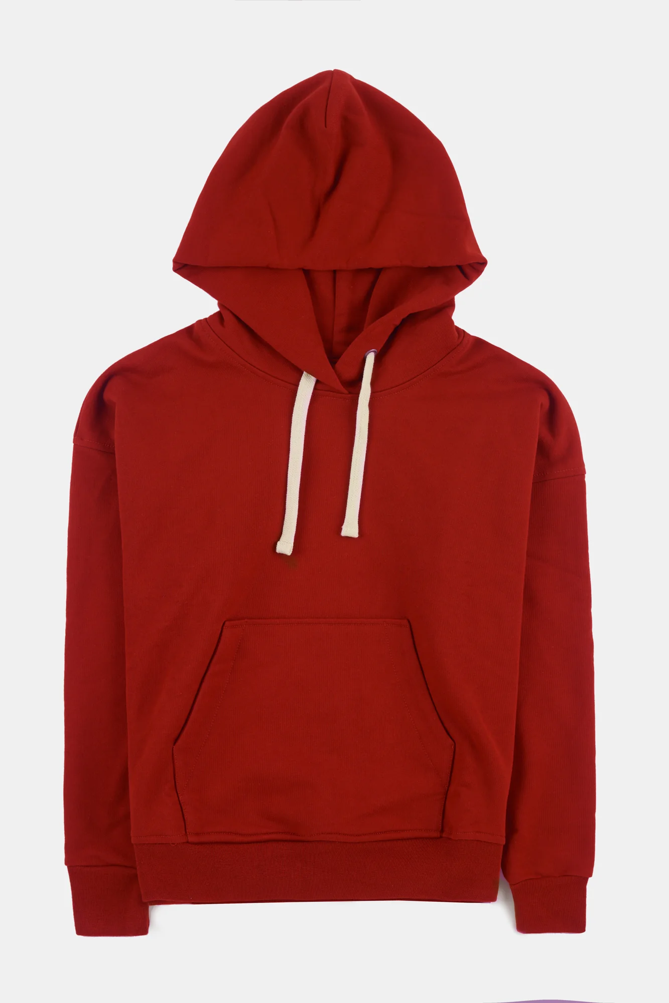 Men's Hooded Sweatshirt - Crimson - Image 5