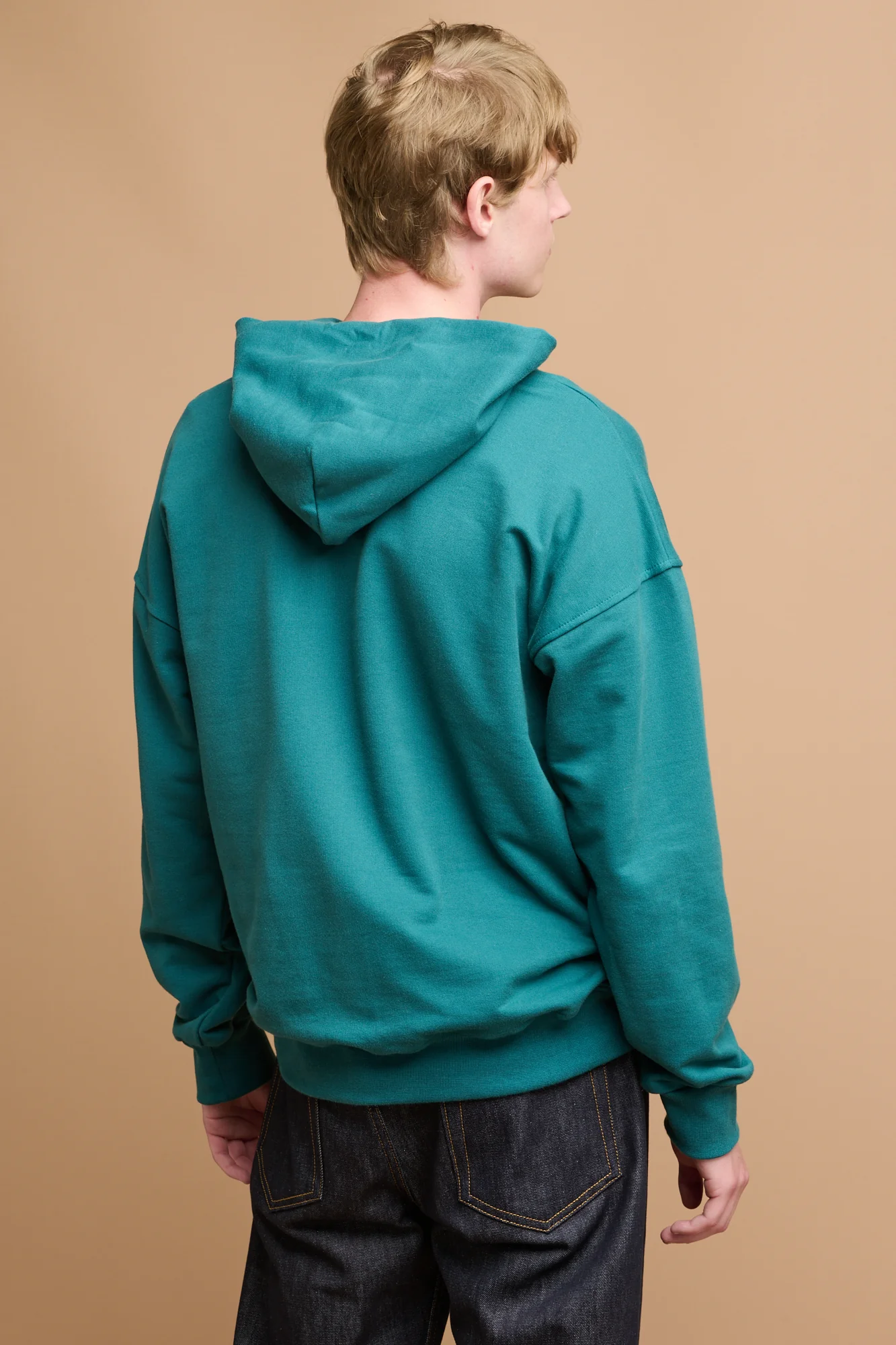 Men's Hooded Sweatshirt - Teal - Image 2