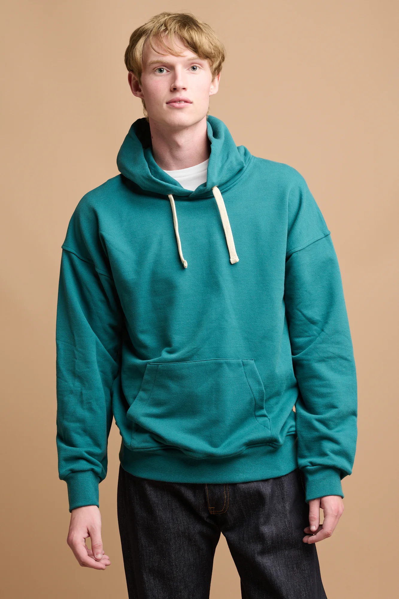 Men's Hooded Sweatshirt - Teal - Image 3