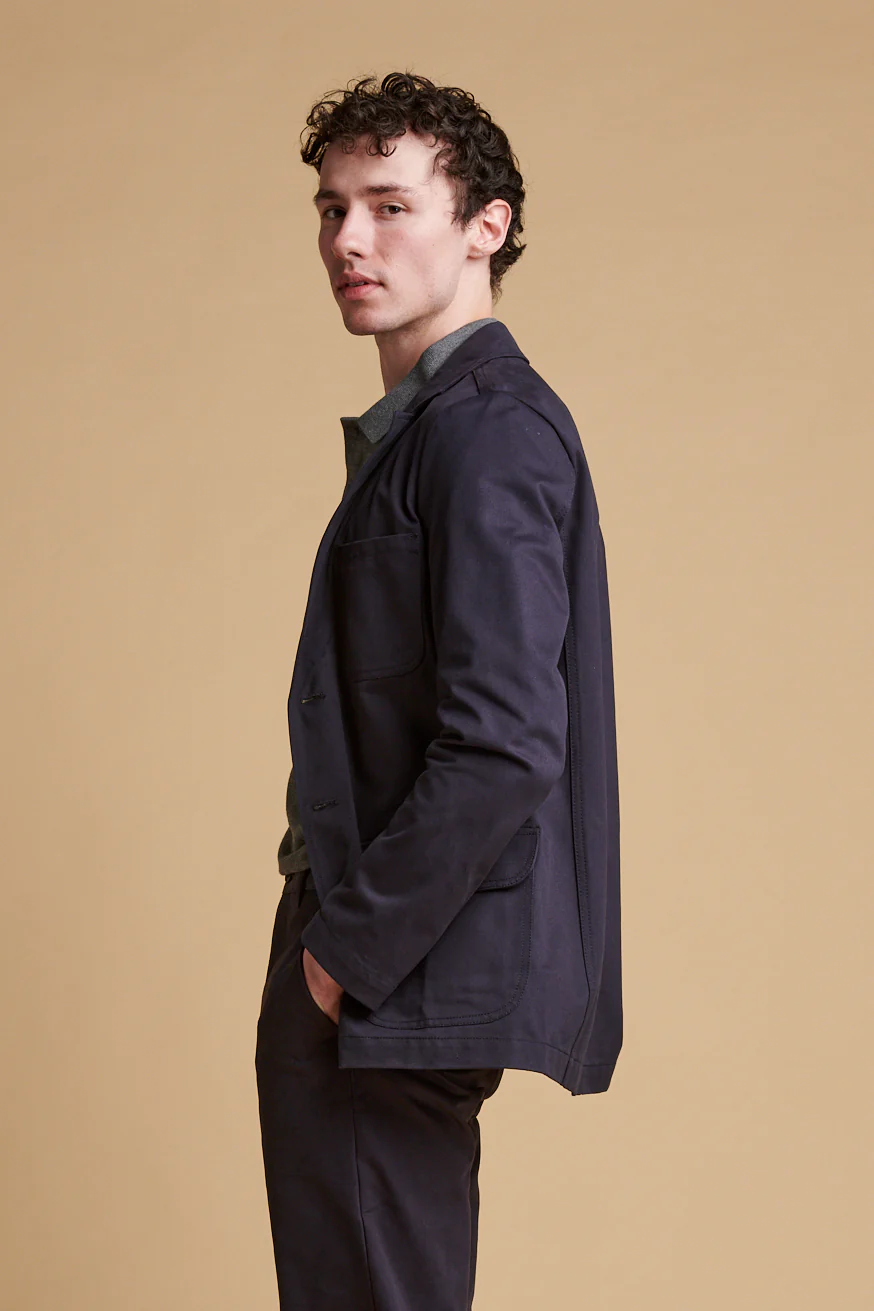 Men's James Single Breasted Blazer - Dark Navy - Image 3