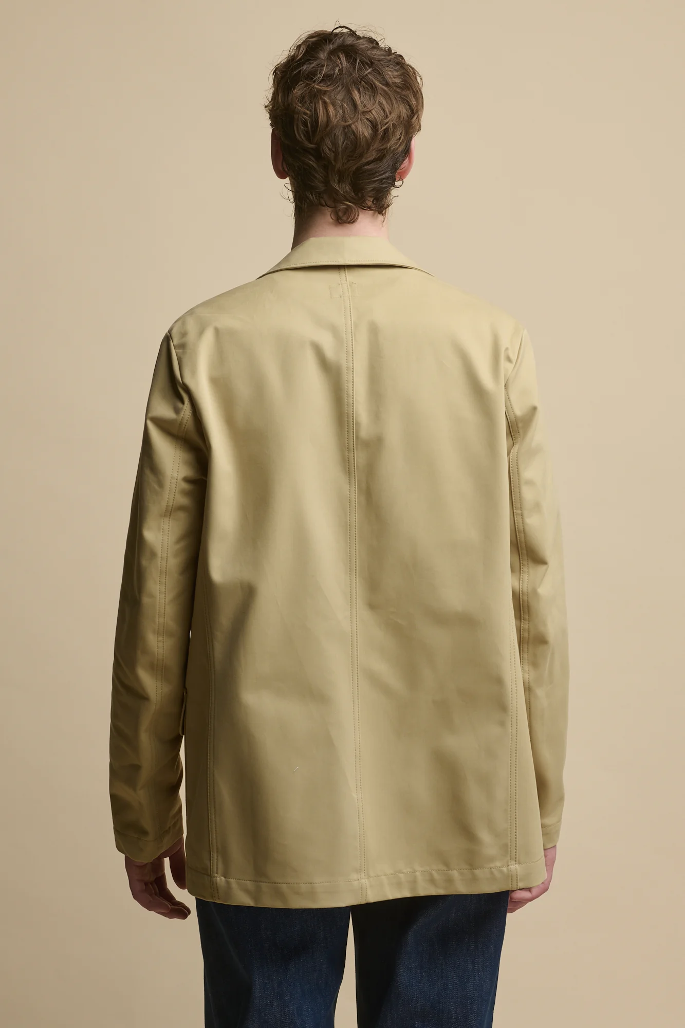 Men's James Single Breasted Blazer - Stone - Image 3