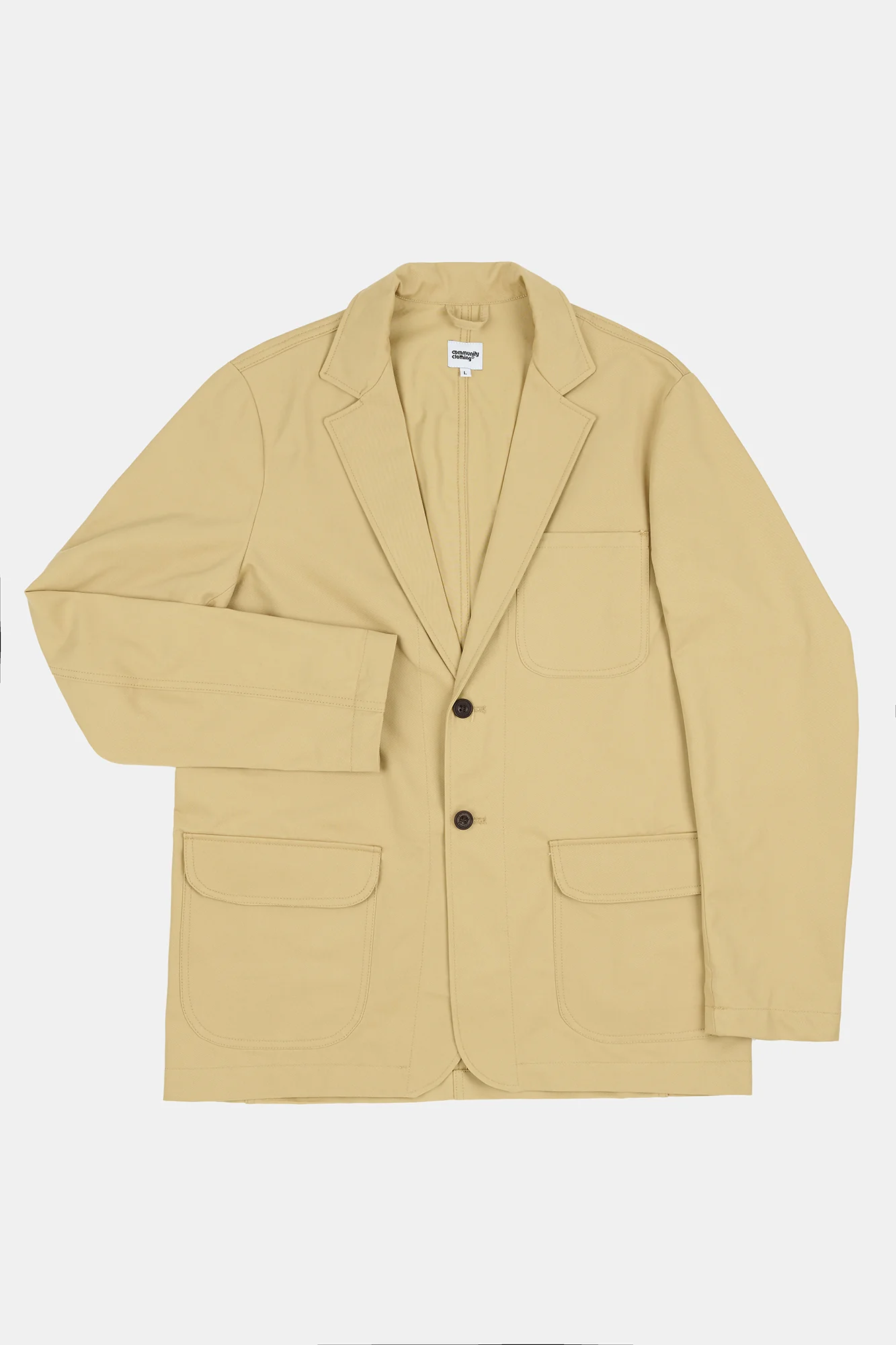 Men's James Single Breasted Blazer - Stone - Image 6