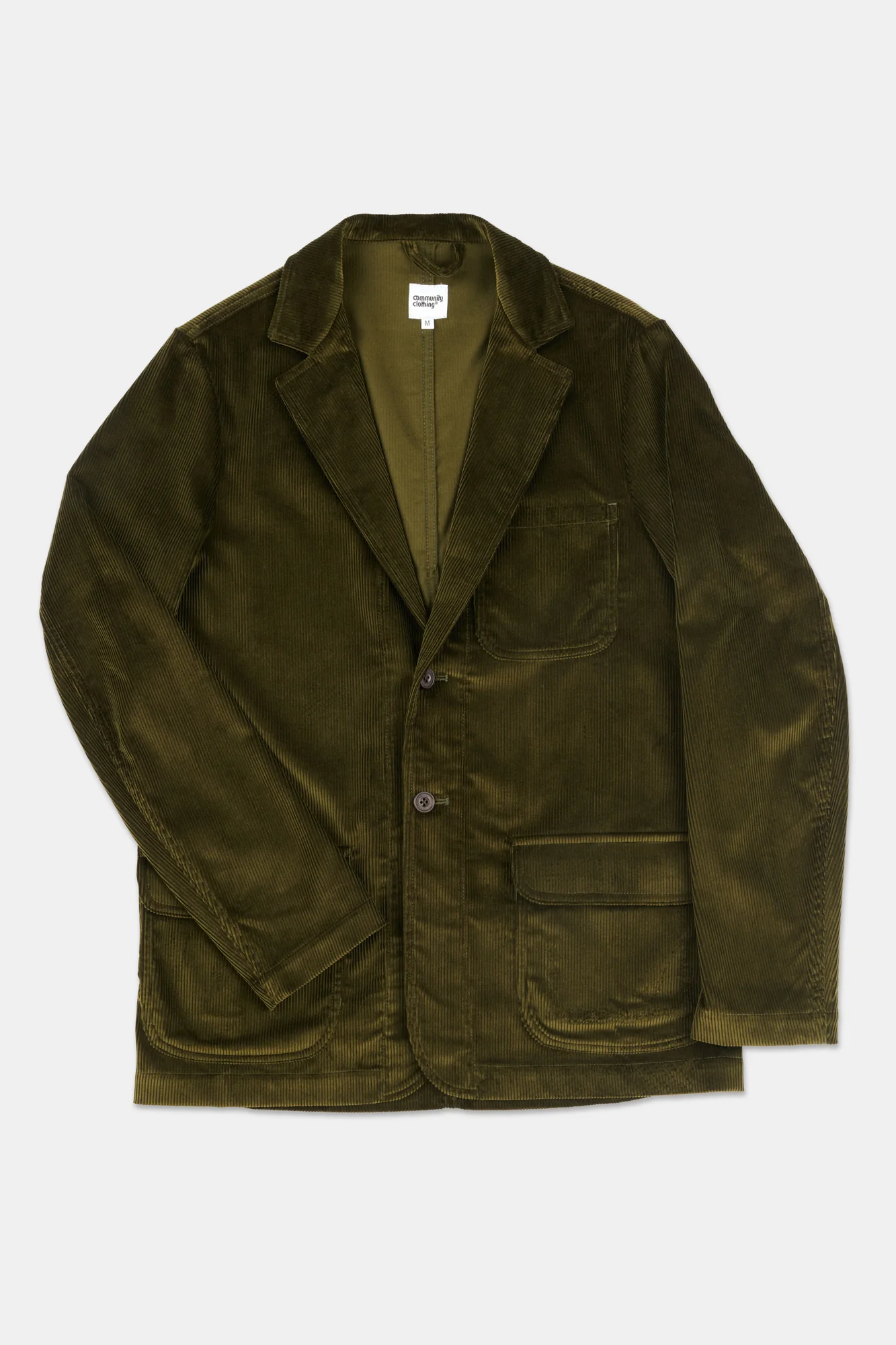 Men's James Single Breasted Corduroy Blazer - Olive - Image 4