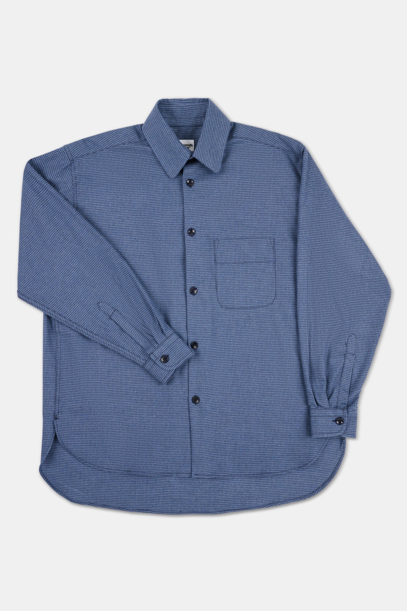 Mens Jerome Shirt - Navy/Blue Puppytooth