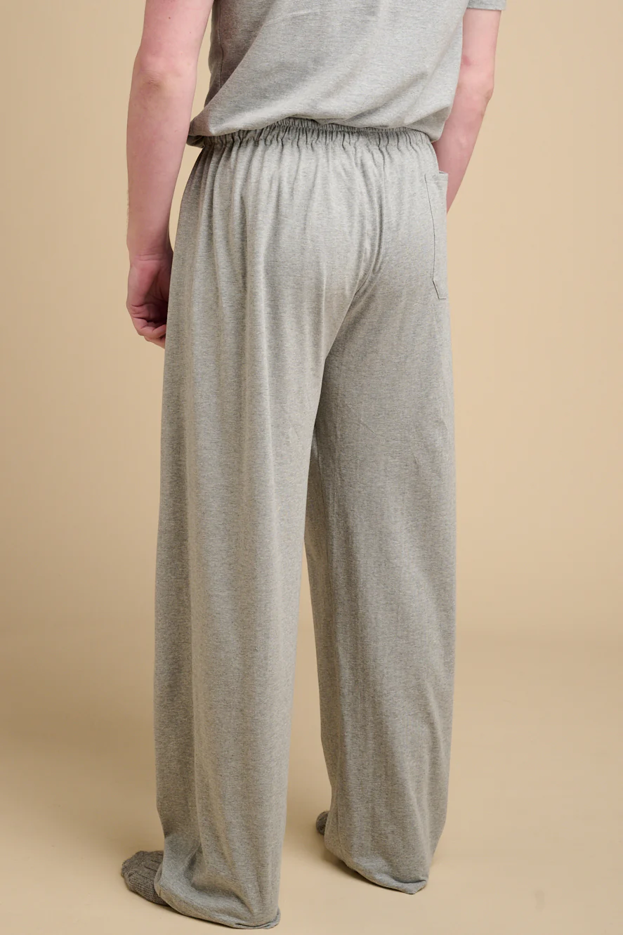 Mens Jersey Pyjama Trousers Plastic Free - Grey - Image 2