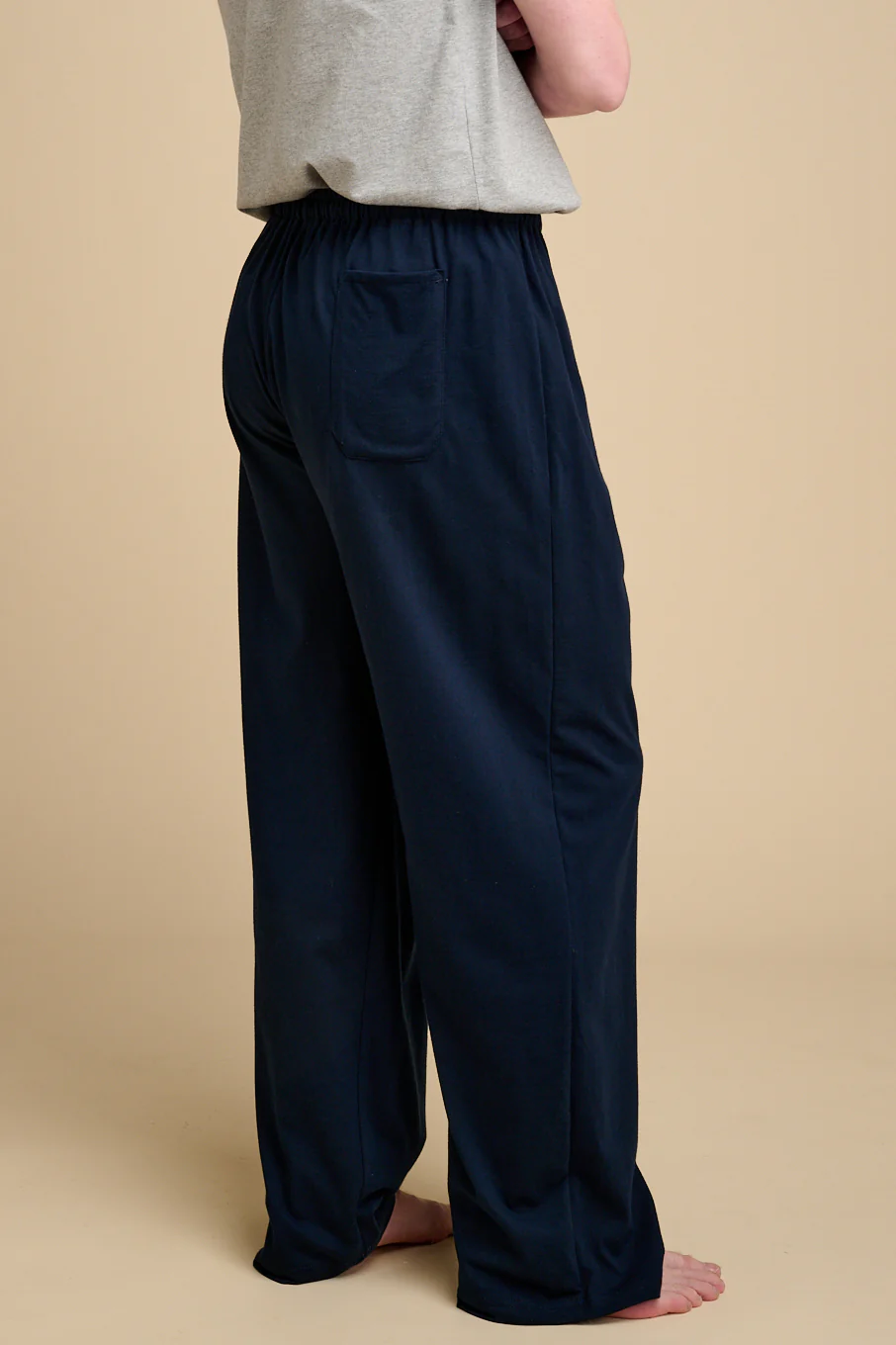 Mens Jersey Pyjama Trousers Plastic Free - Navy - Image 2