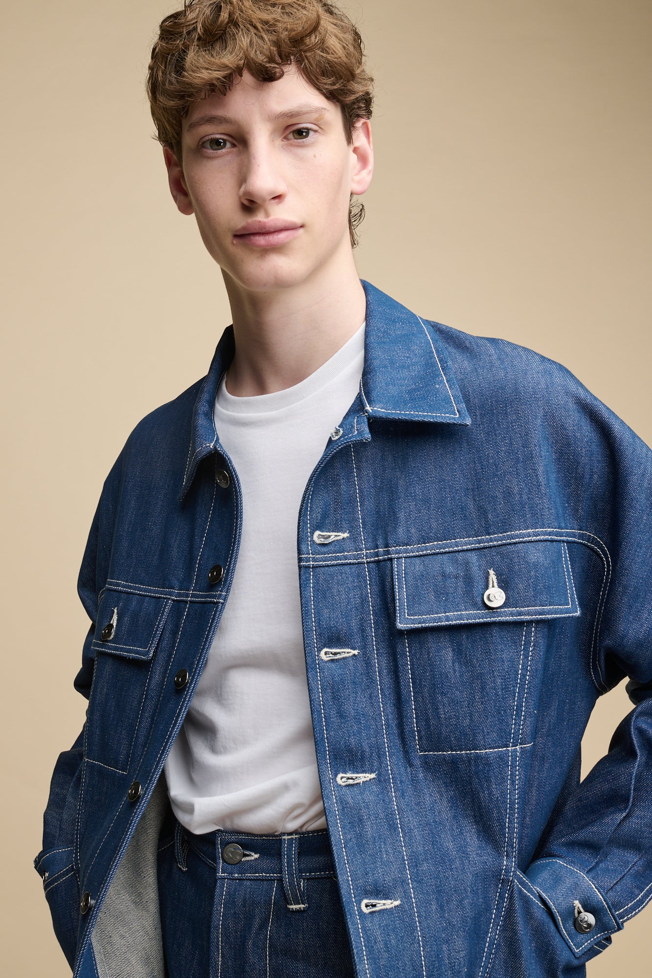 Men's Joe Denim Jacket - Blue - Image 4