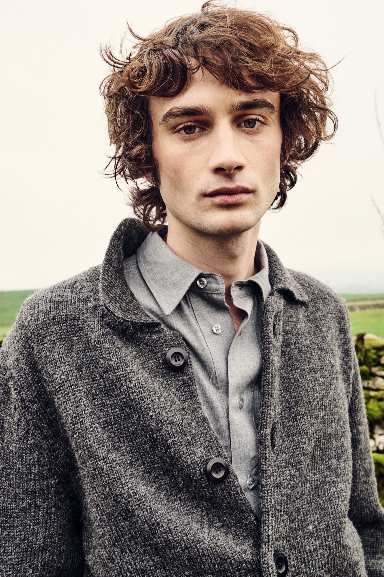 Mens Austwick Knitted Jacket Charcoal