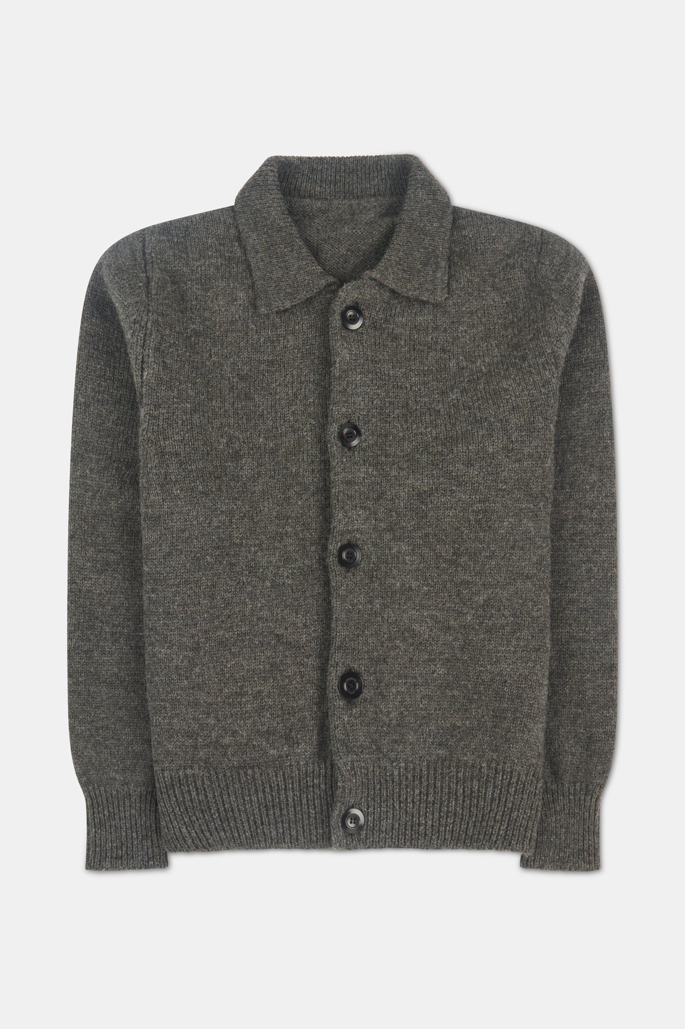 Mens Austwick Knitted Jacket Charcoal - Image 9