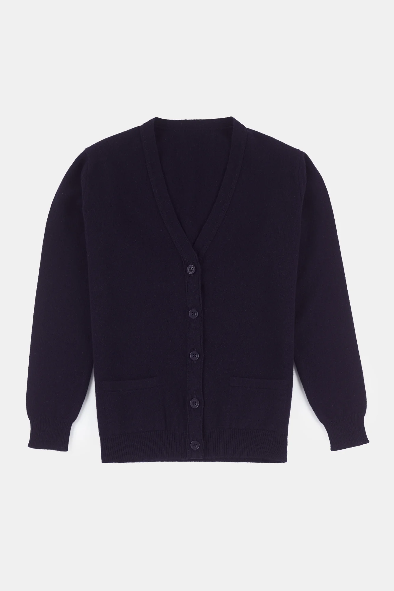 Men's Lambswool Cardigan - Navy - Image 2