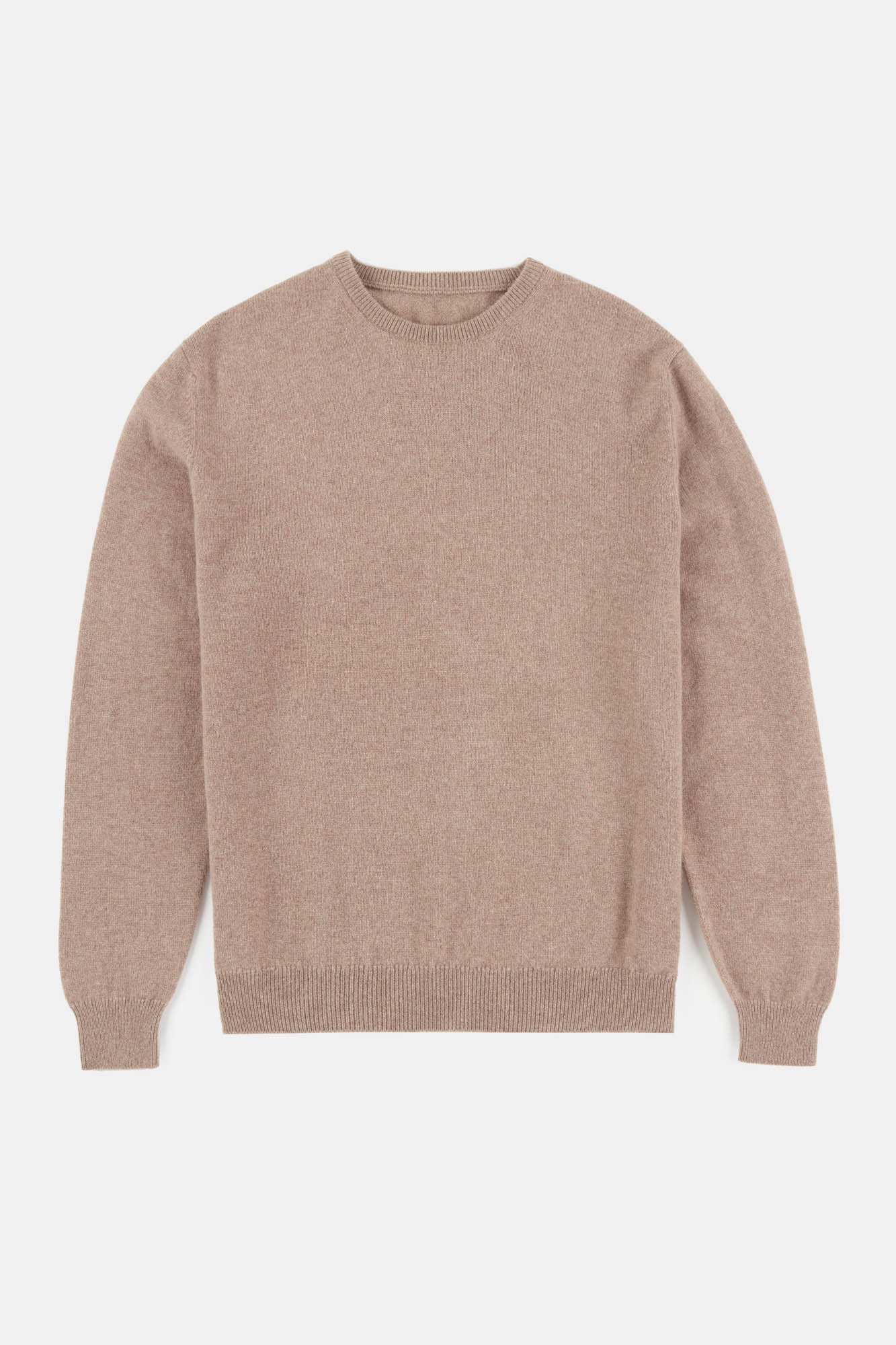 Men's Lambswool Crew Neck - Taupe - Image 6
