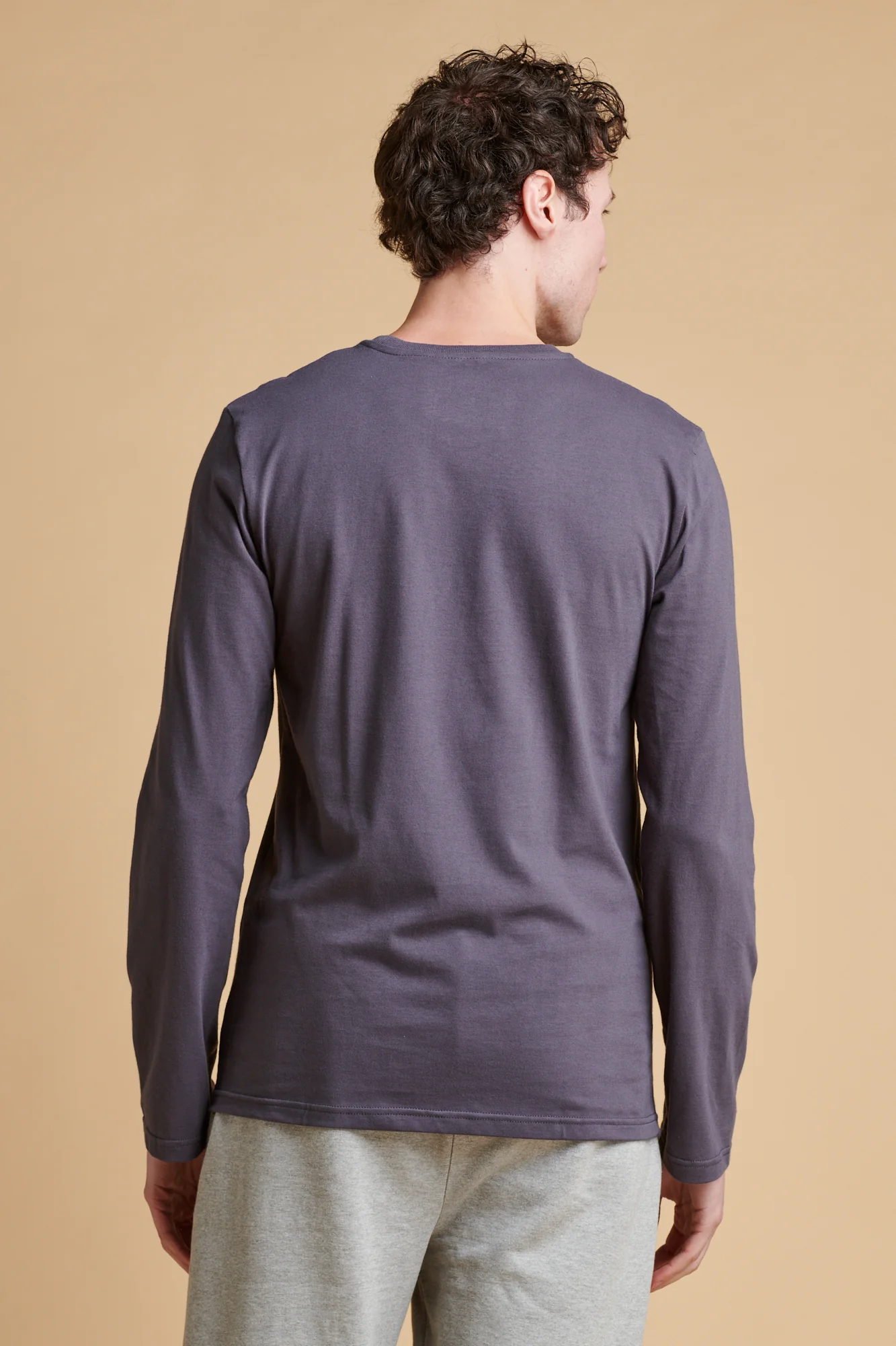 Men's Long Sleeve T Shirt - Slate Grey - Image 3