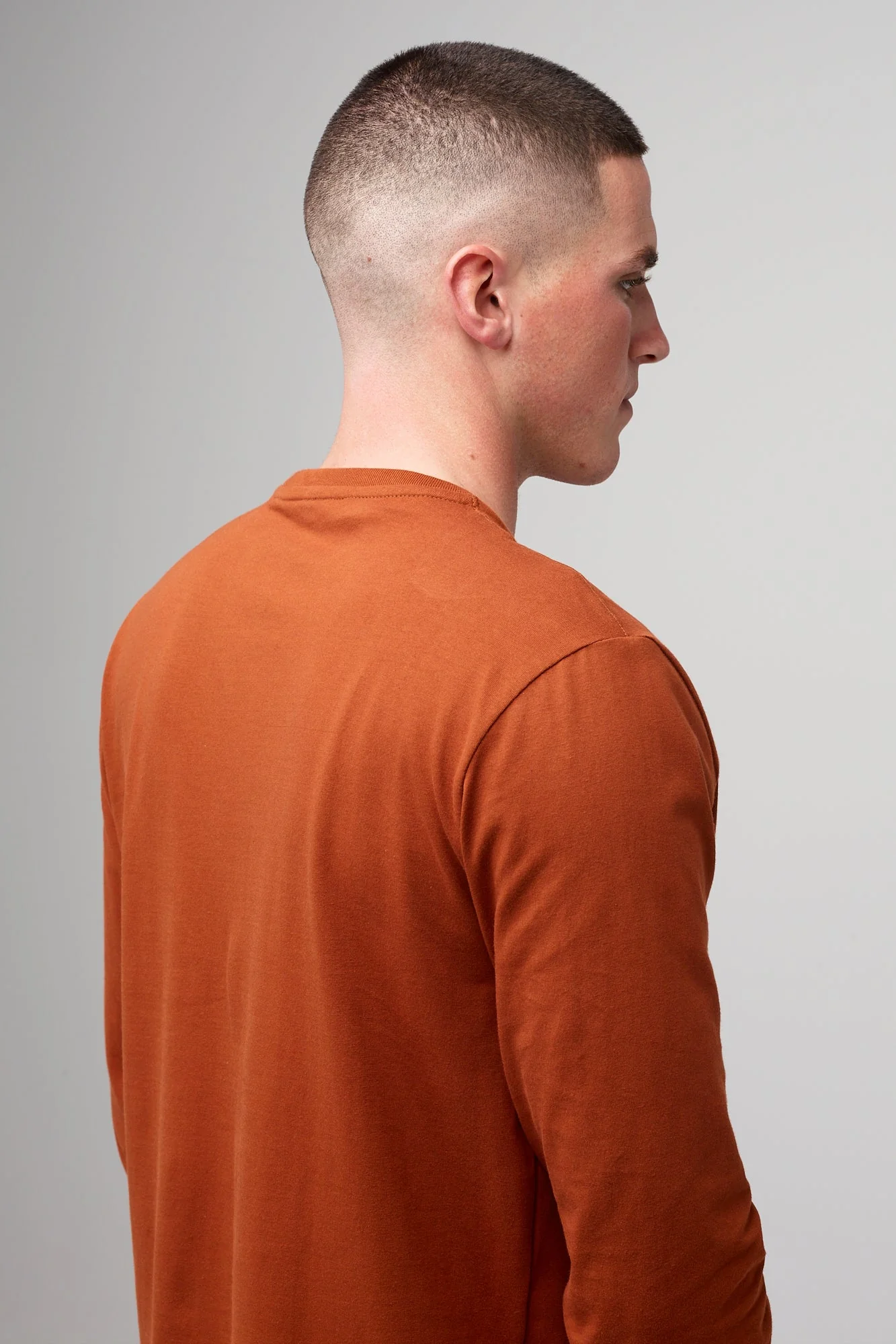 Men's Long Sleeve T Shirt - Cinnamon - Image 3