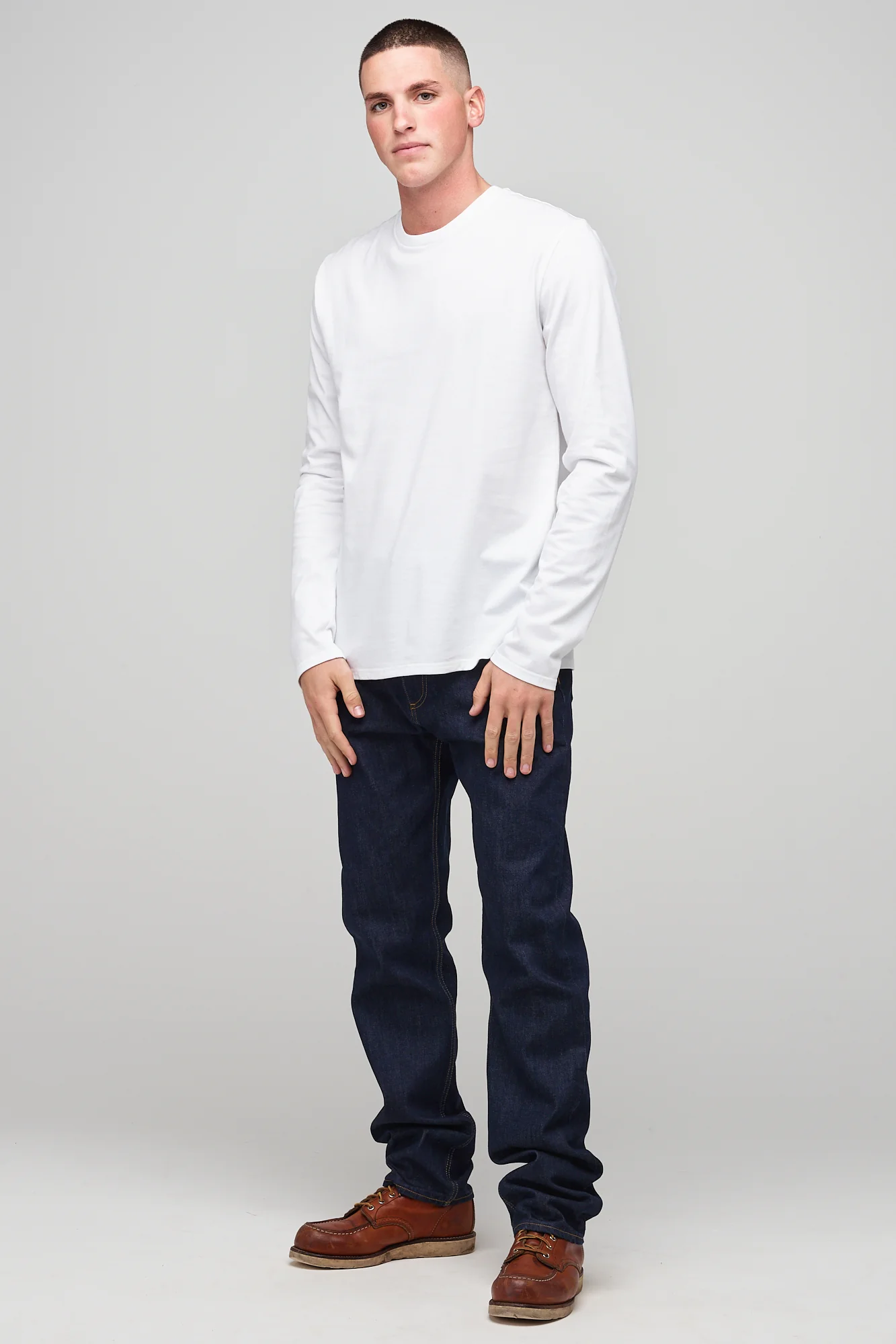 Men's Long Sleeve T Shirt Plastic Free - White - Image 3