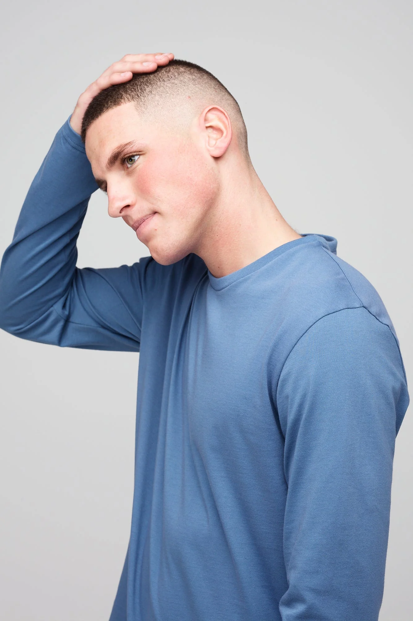 Men's Long Sleeve T Shirt - RAF Blue - Image 4