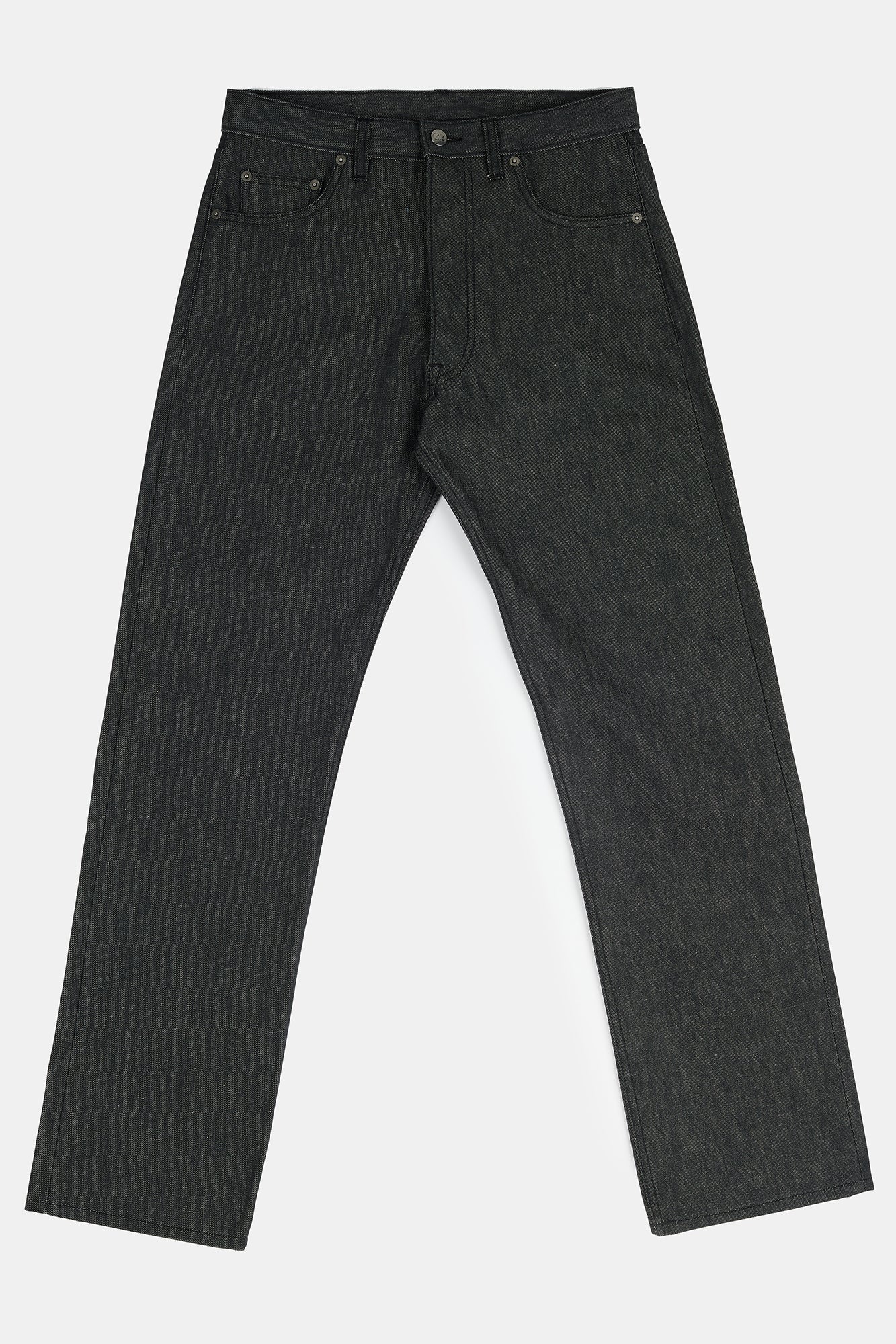 Men's Arran Loose Fit Button Fly Denim Jean - Black - Image 6