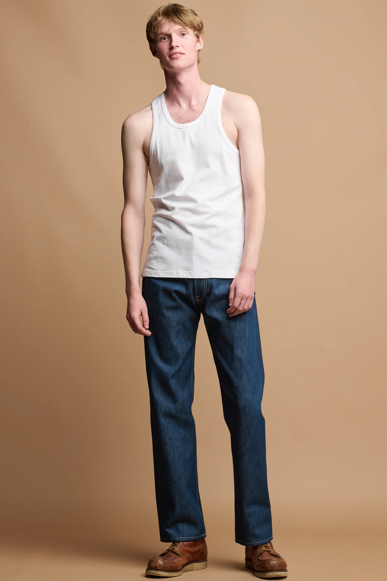 Men's Arran Loose Fit Button Fly Denim Jean - Blue - Image 3