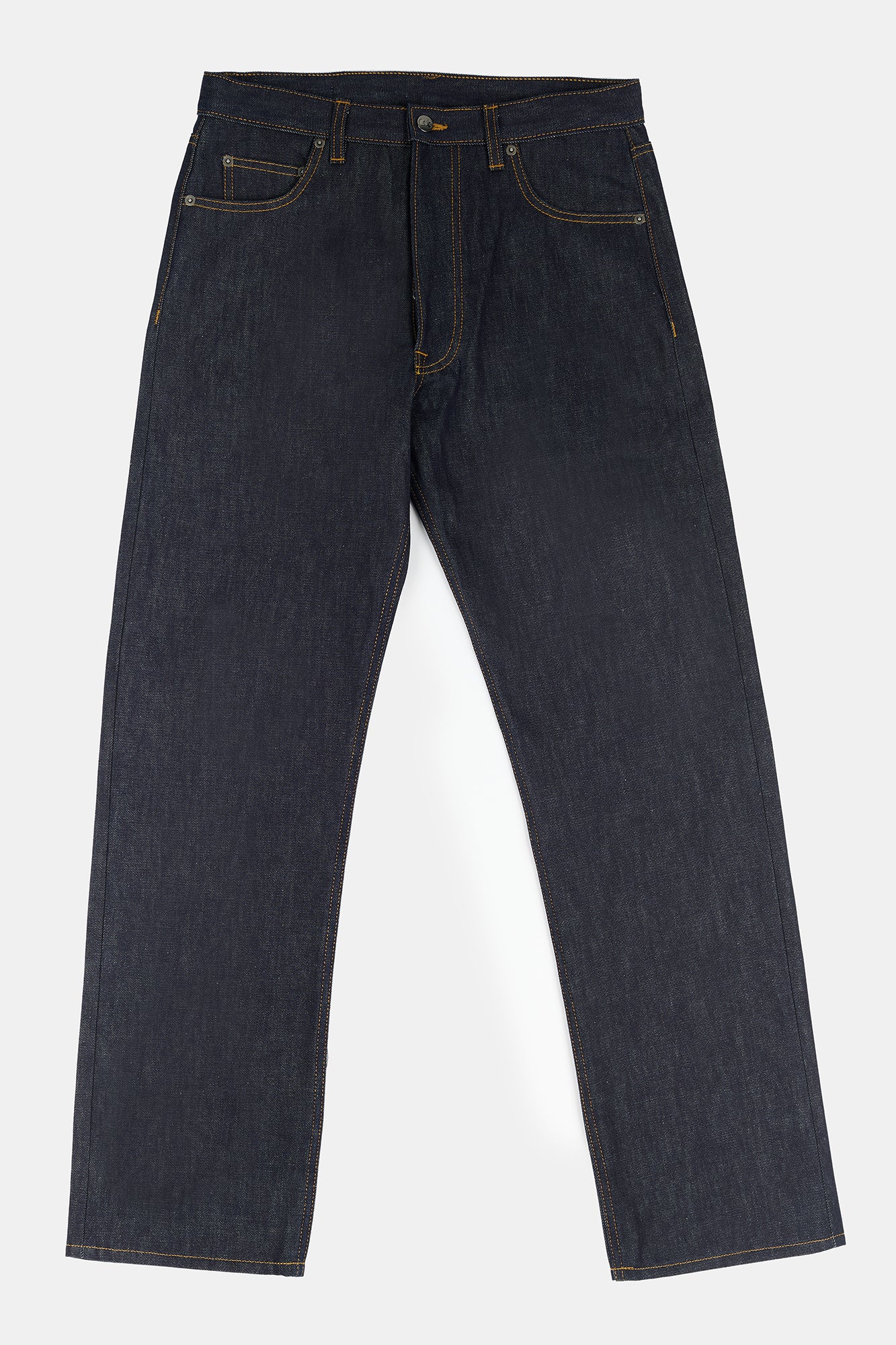 Men's Arran Loose Fit Button Fly Denim Jean - Indigo - Image 6